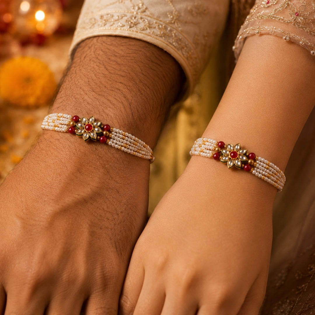 Meeras Kundan Polki Bracelet | The Plus Size Store