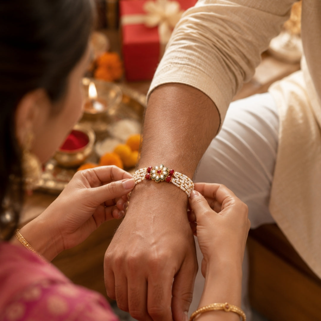 Meeras Kundan Polki Bracelet | The Plus Size Store
