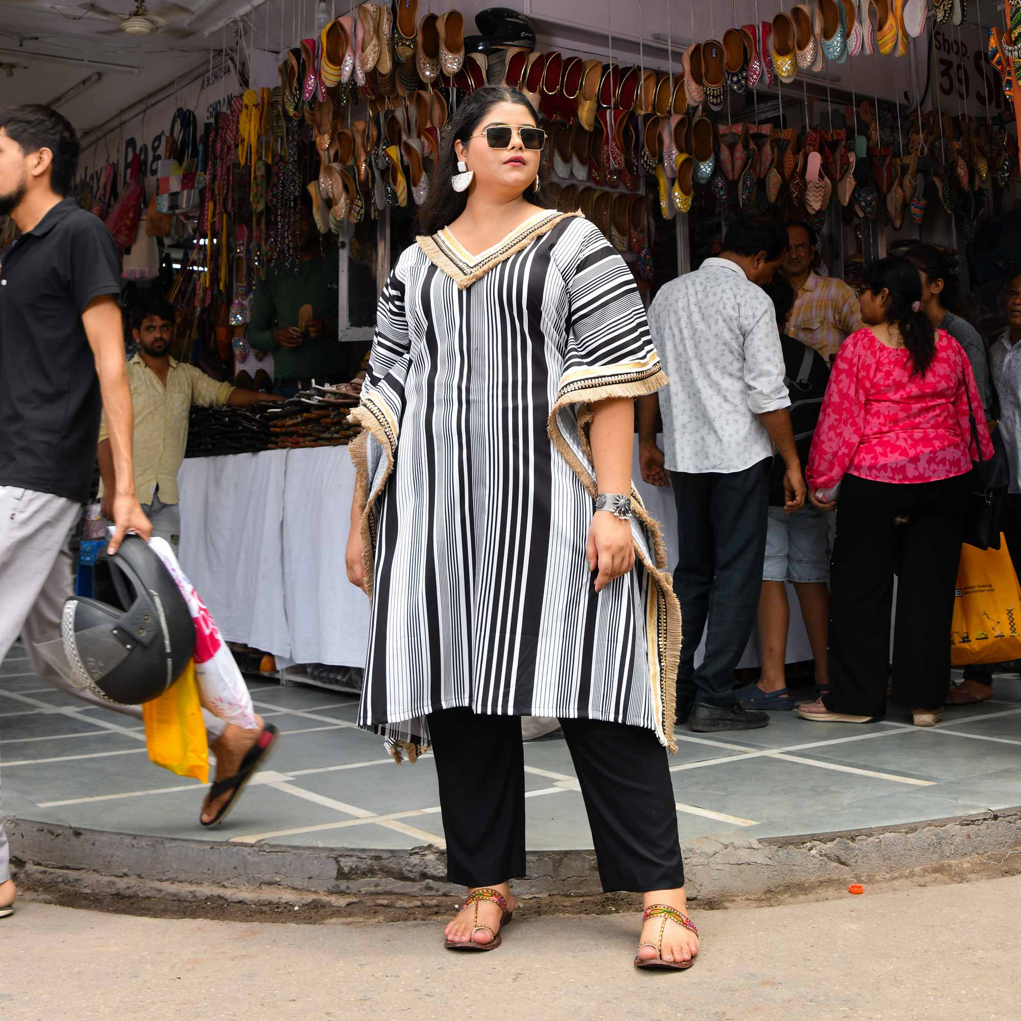 Jute & Jewels Boho Festive Embroidered Kaftaan