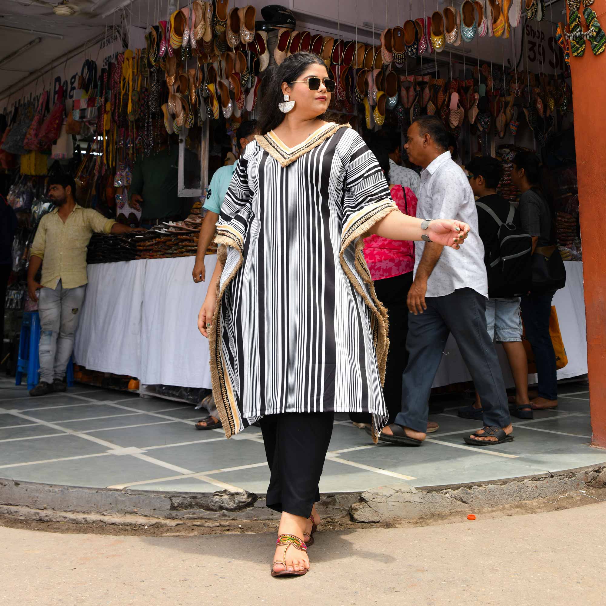 Jute & Jewels Boho Festive Embroidered Kaftaan