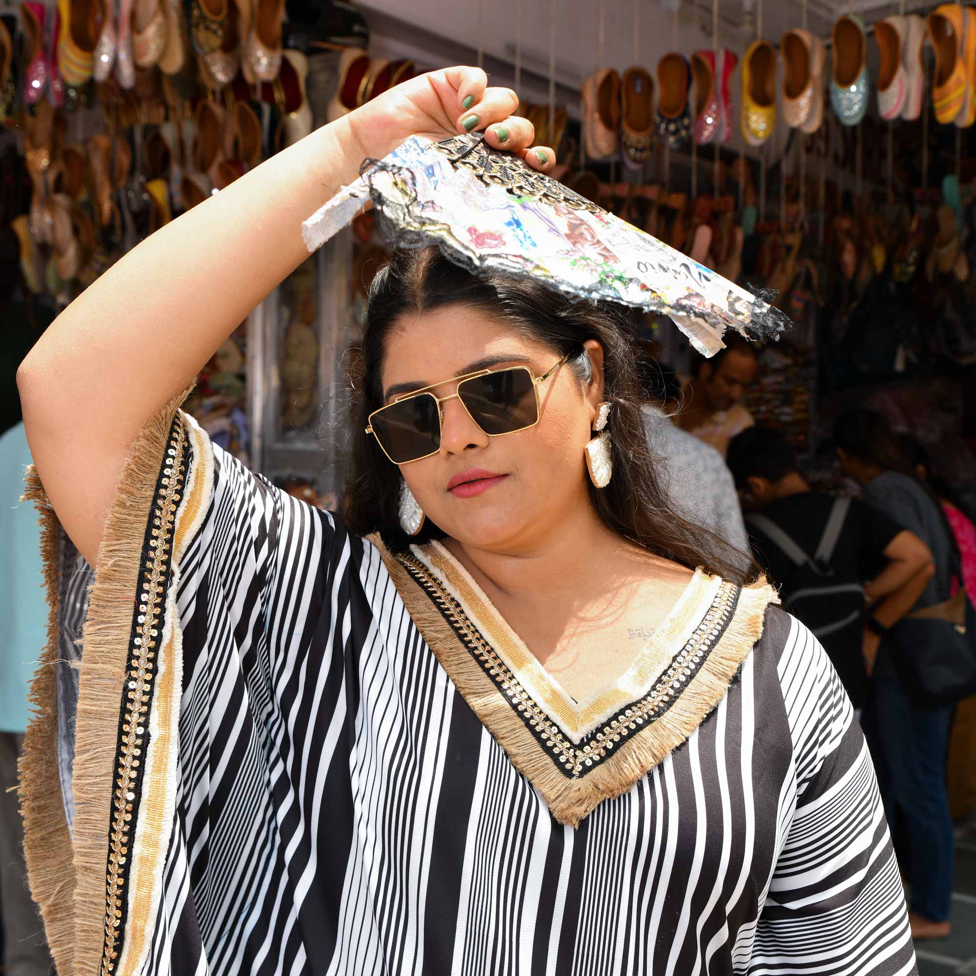 Jute & Jewels Boho Festive Embroidered Kaftaan