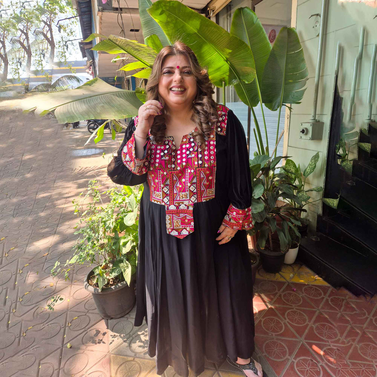 Ravishing Black Kutch Embroidered Anarkali