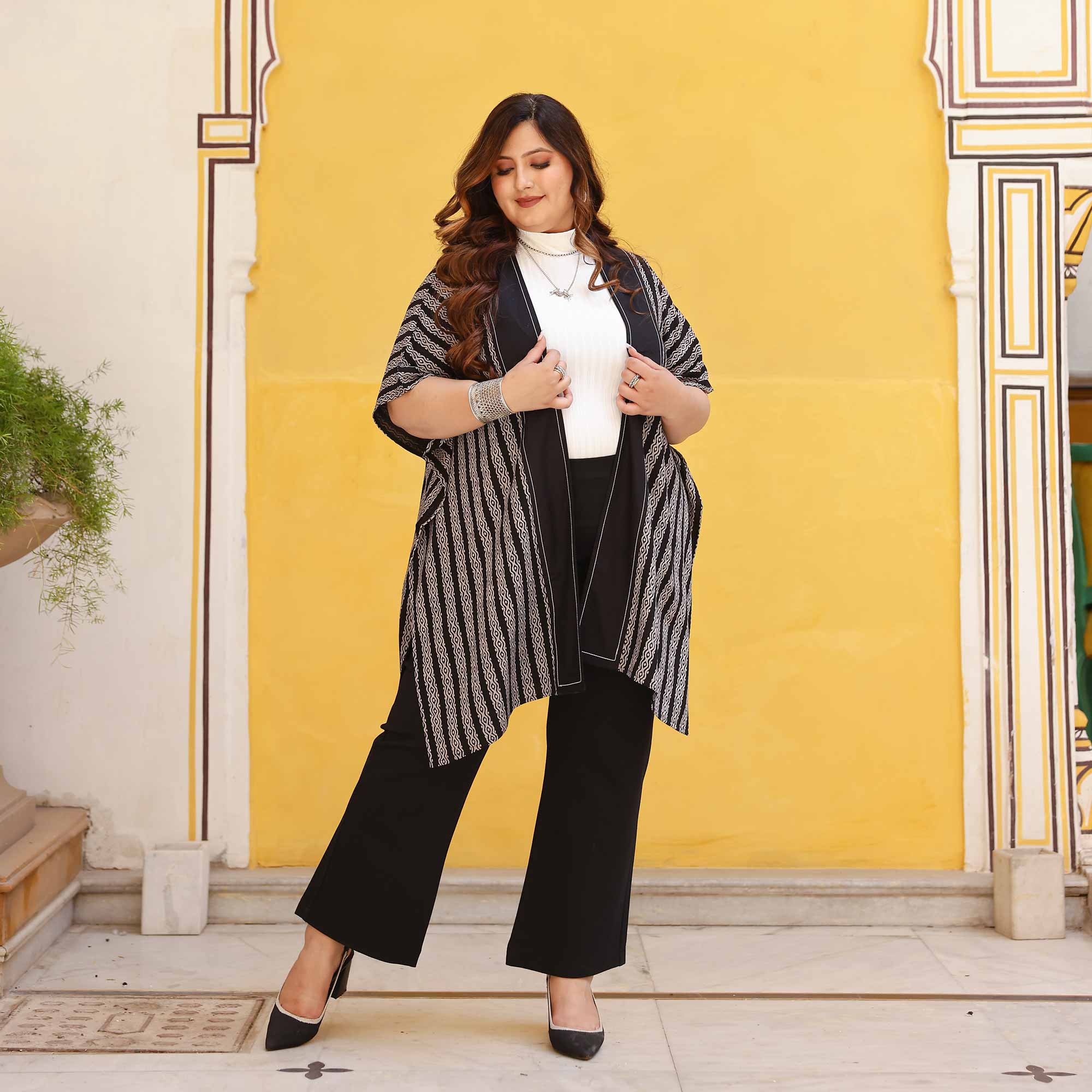 Dress Shirt Style Shrug Spin The Shadow Cotton Lycra Free Style Shrug