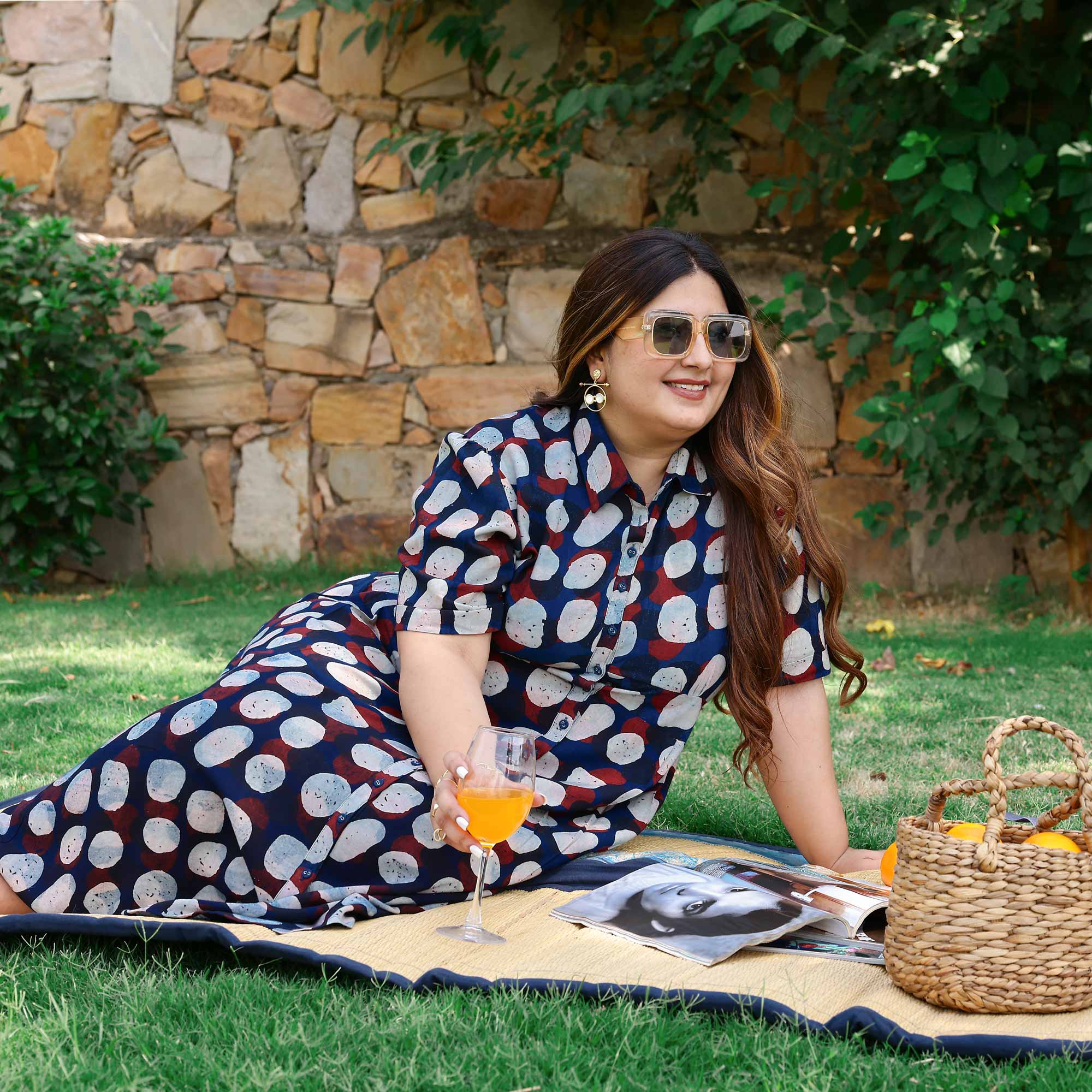 Blue Moon Glow Modal Rayon Aline Dress