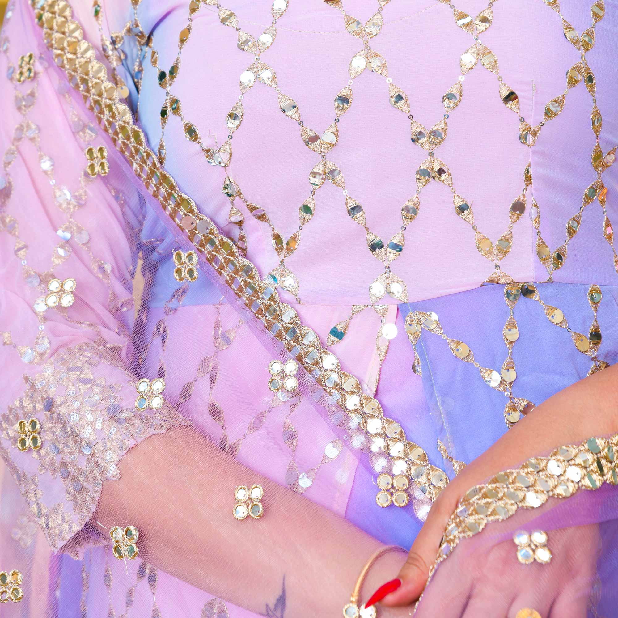 Aurora Beauty Sequin Embroidered Georgette Anarkali Dress