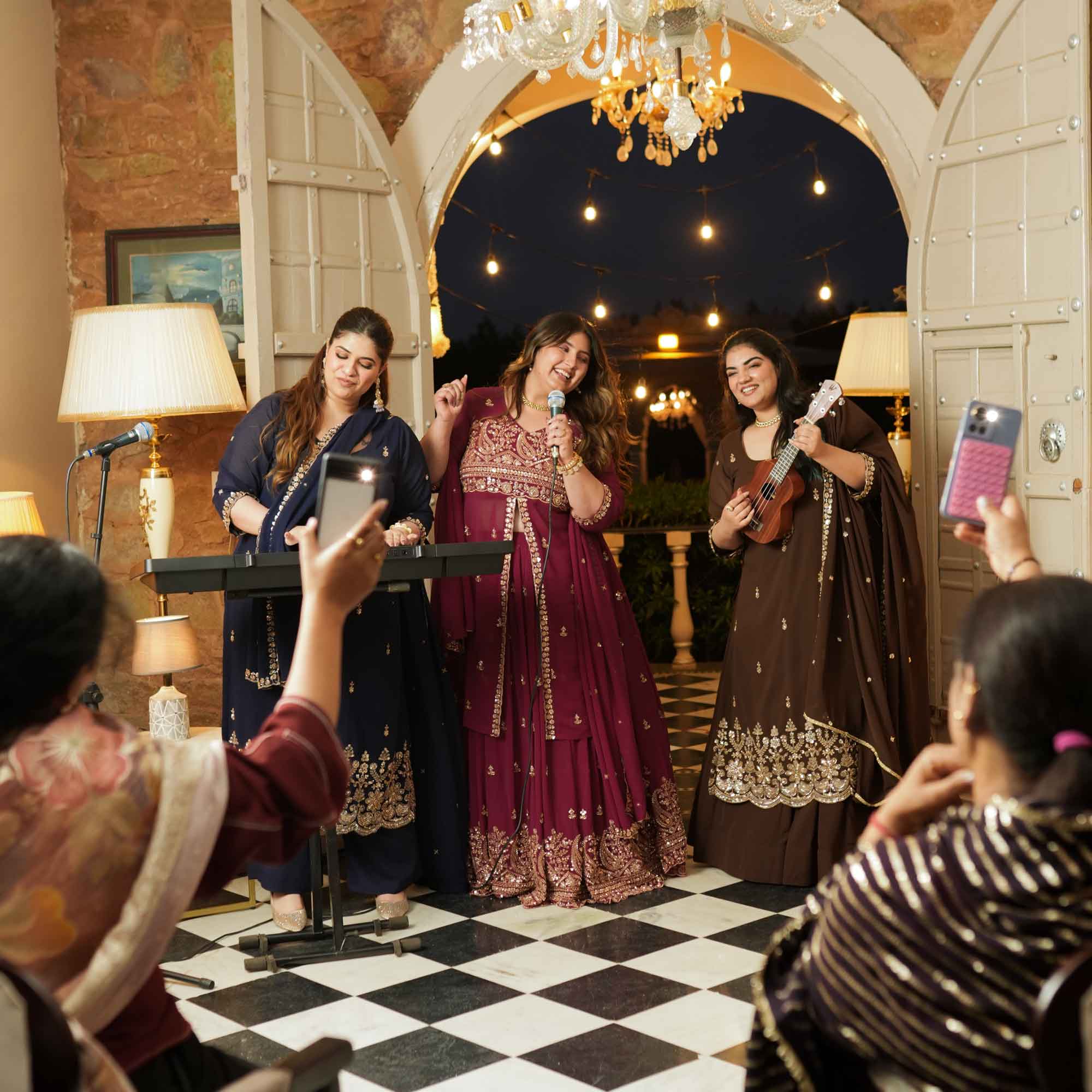 Badan Pe Sitare- Navy Blue Cutdana Embroidered Georgette Suit Set