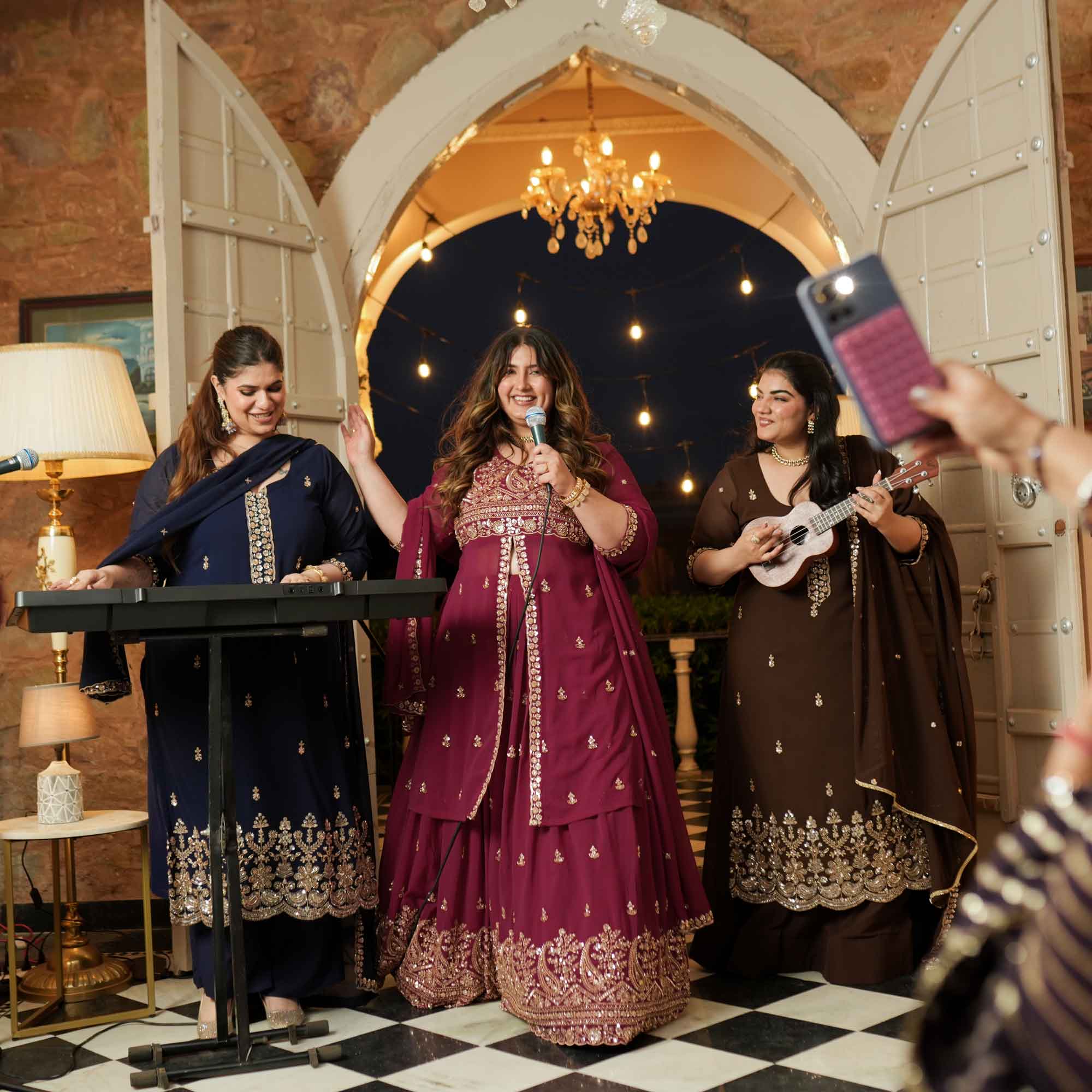 Badan Pe Sitare- Navy Blue Cutdana Embroidered Georgette Suit Set