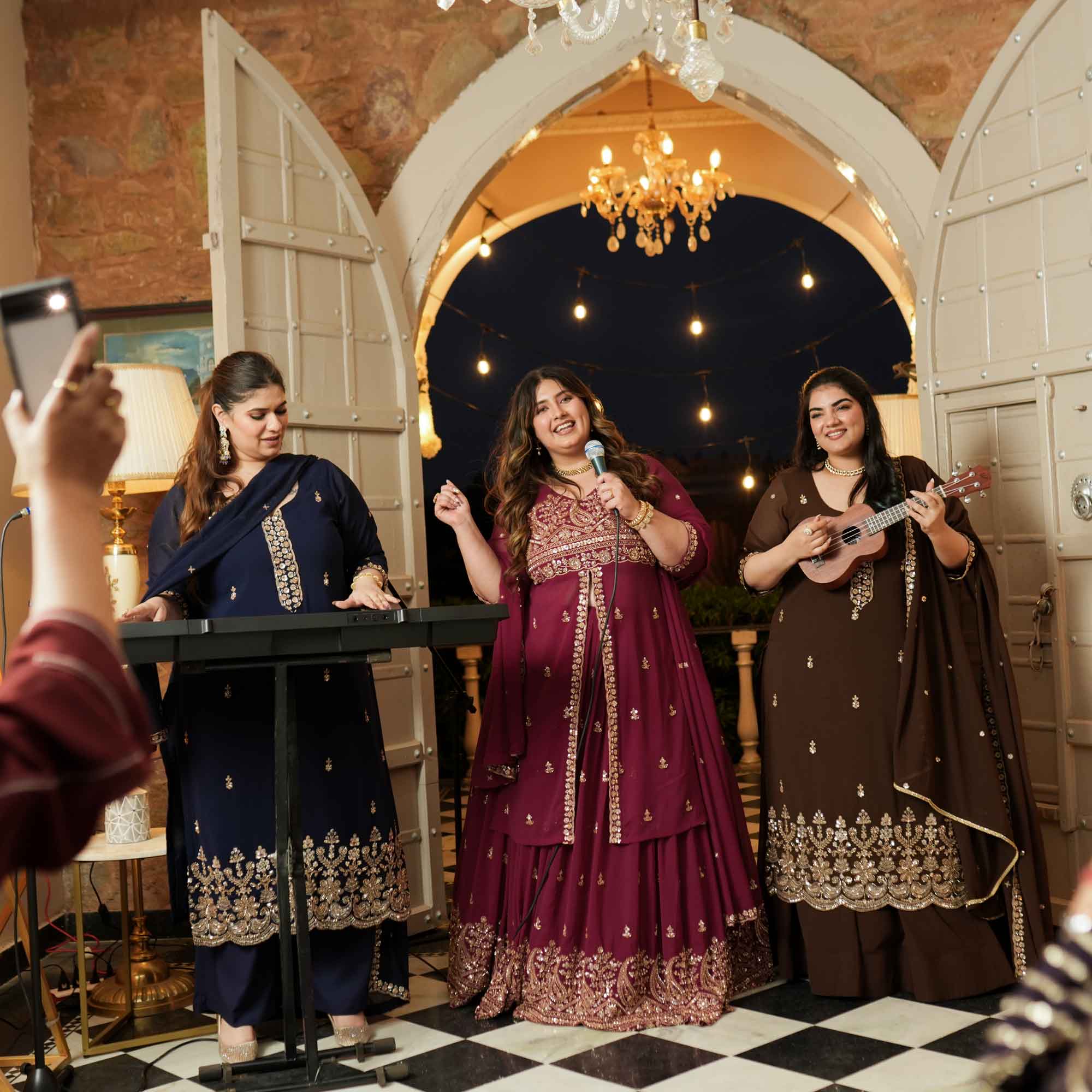 Badan Pe Sitare- Navy Blue Cutdana Embroidered Georgette Suit Set