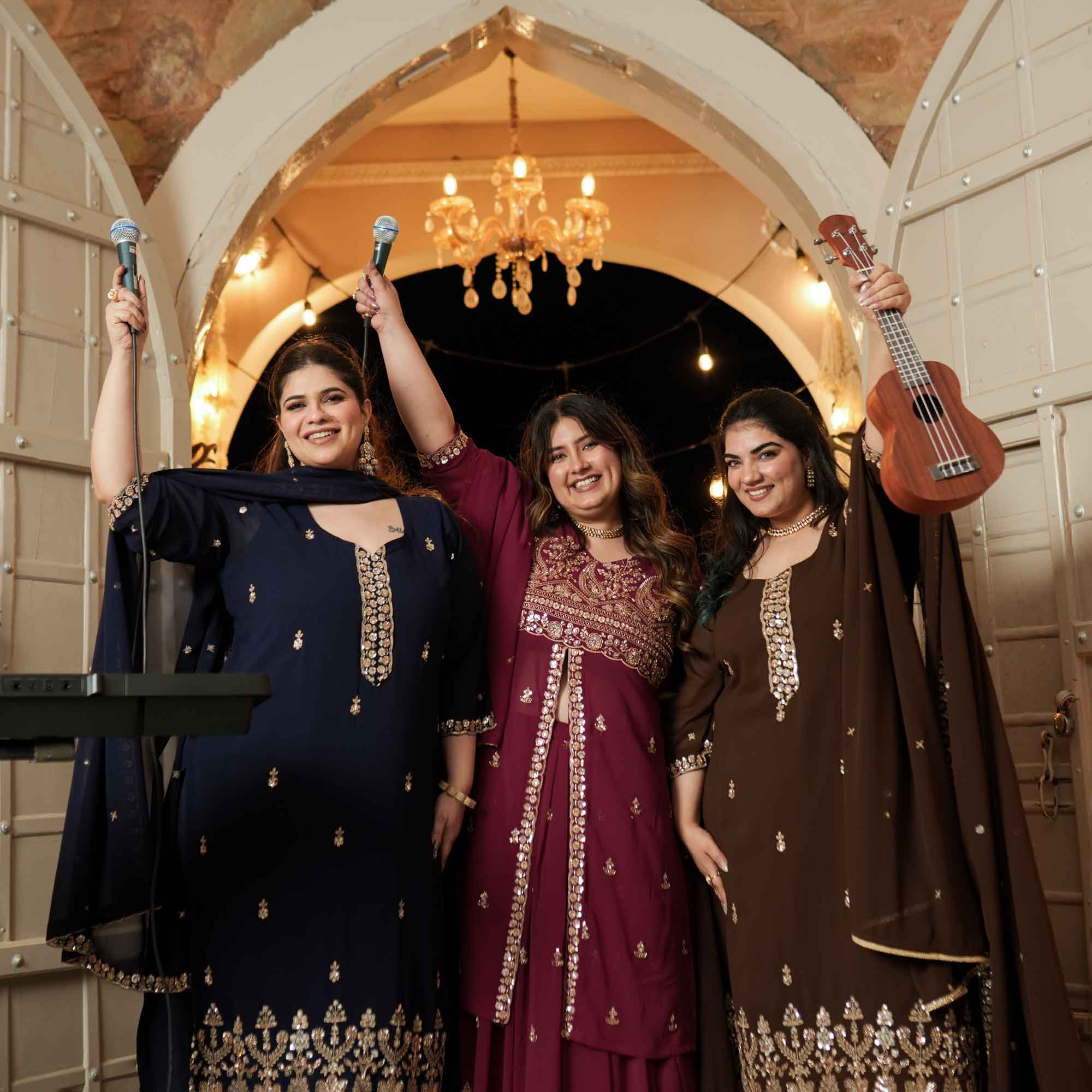 Badan Pe Sitare- Navy Blue Cutdana Embroidered Georgette Suit Set