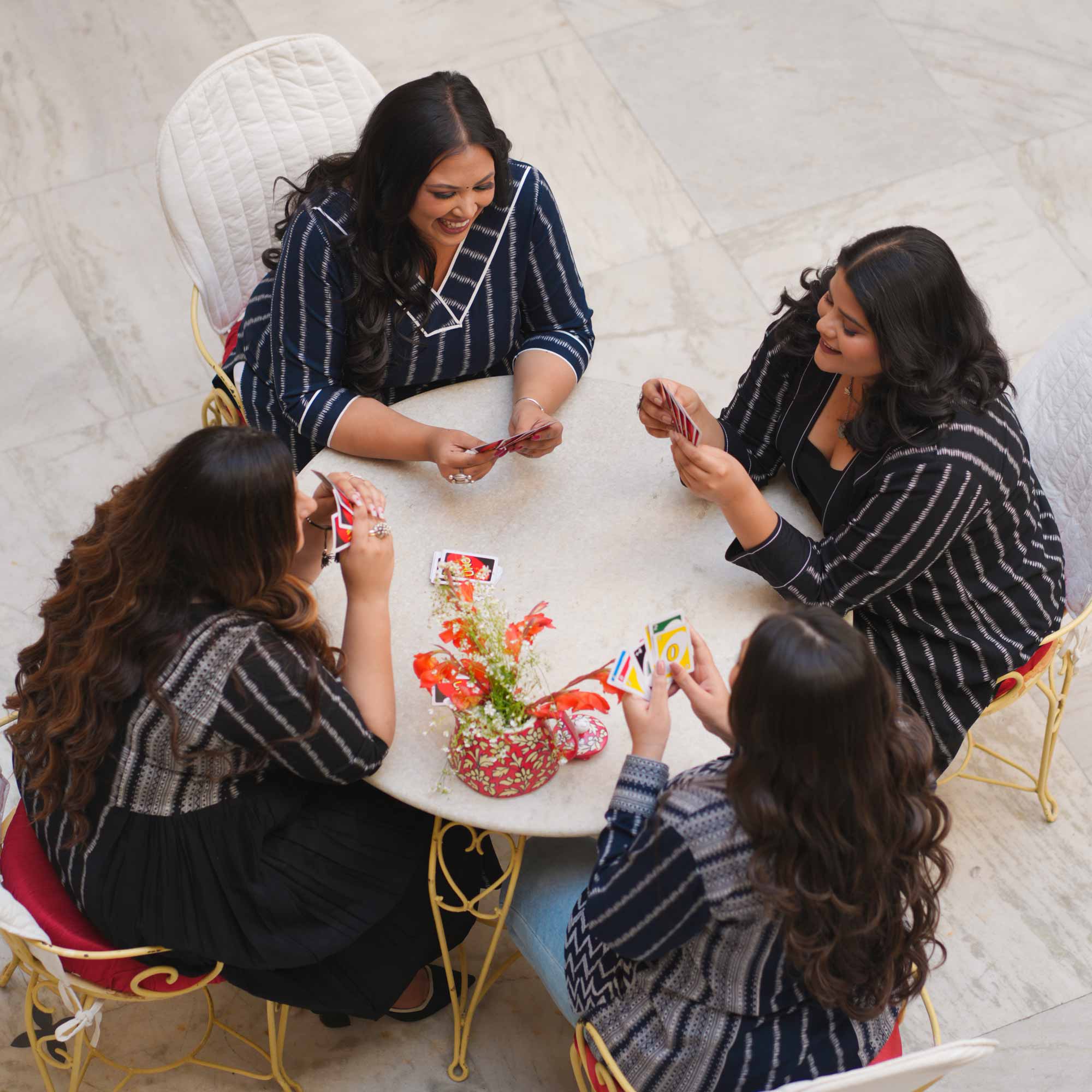 Check-Mate Black Cotton Lycra Aline Dress