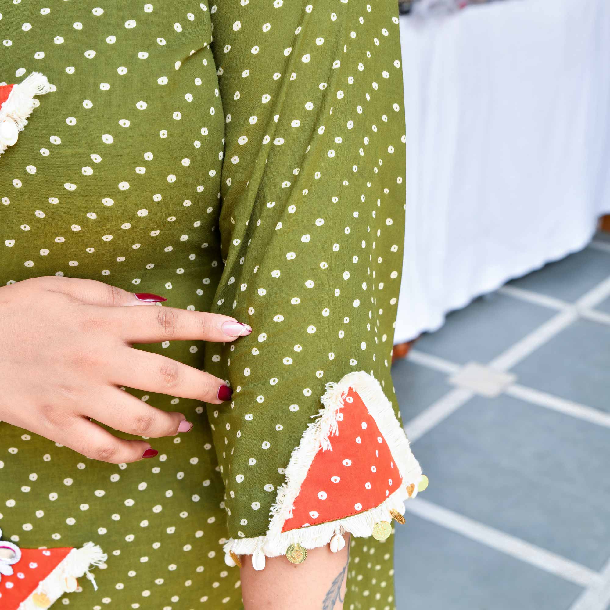 Basil Charm Bohemian Mirror Embroidered Kurta