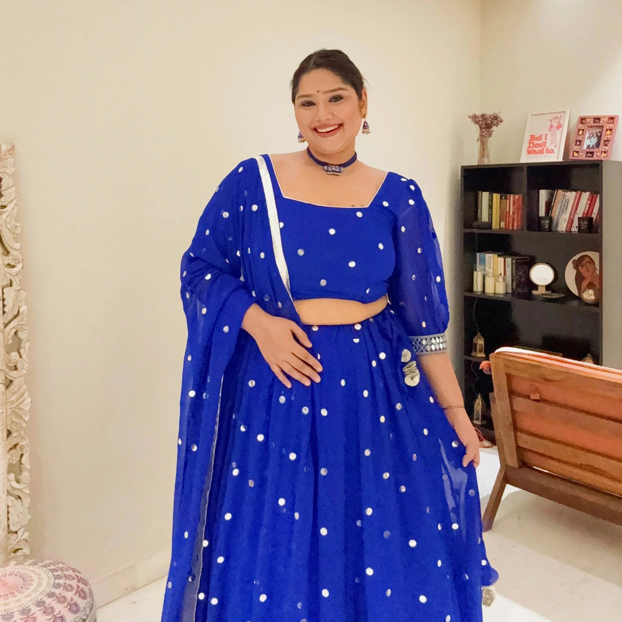 Gleaming Bay Radiance Georgette Lehenga Set