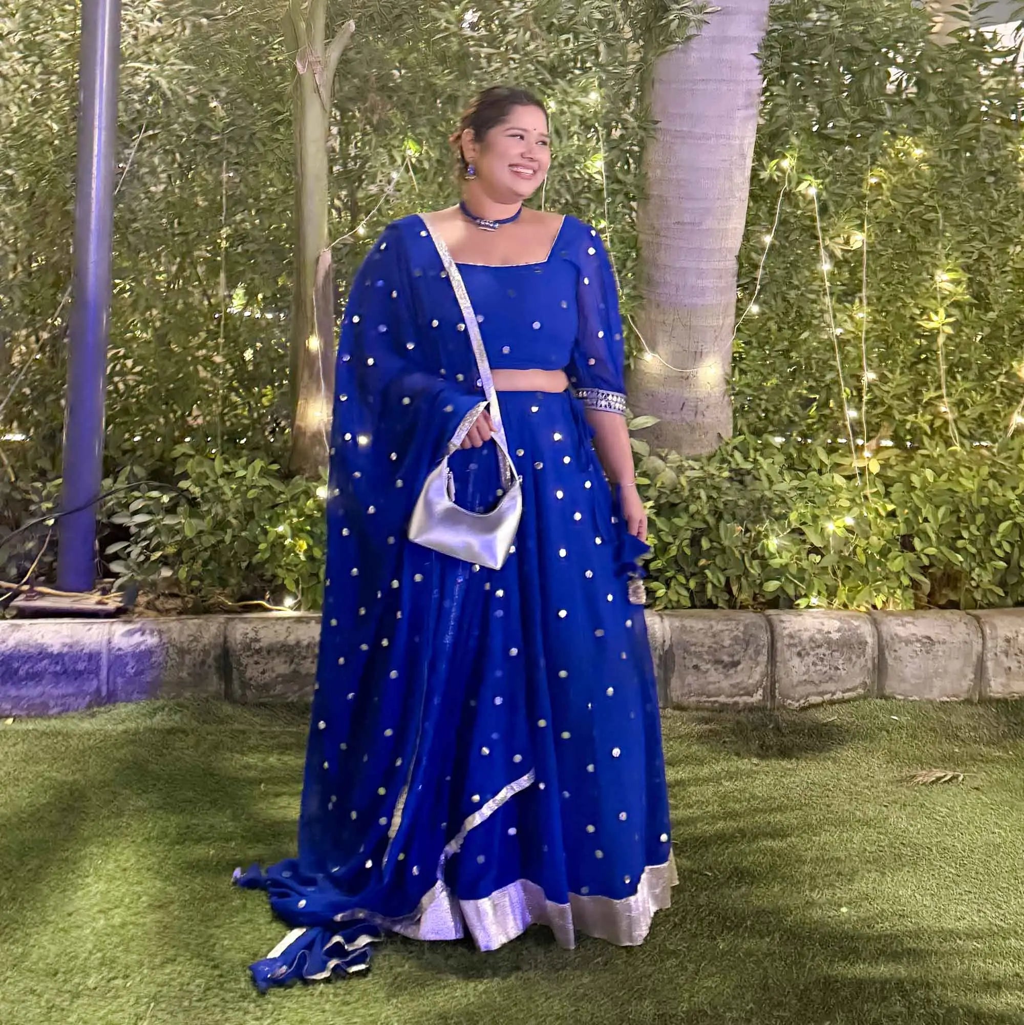 Gleaming Bay Radiance Georgette Lehenga Set