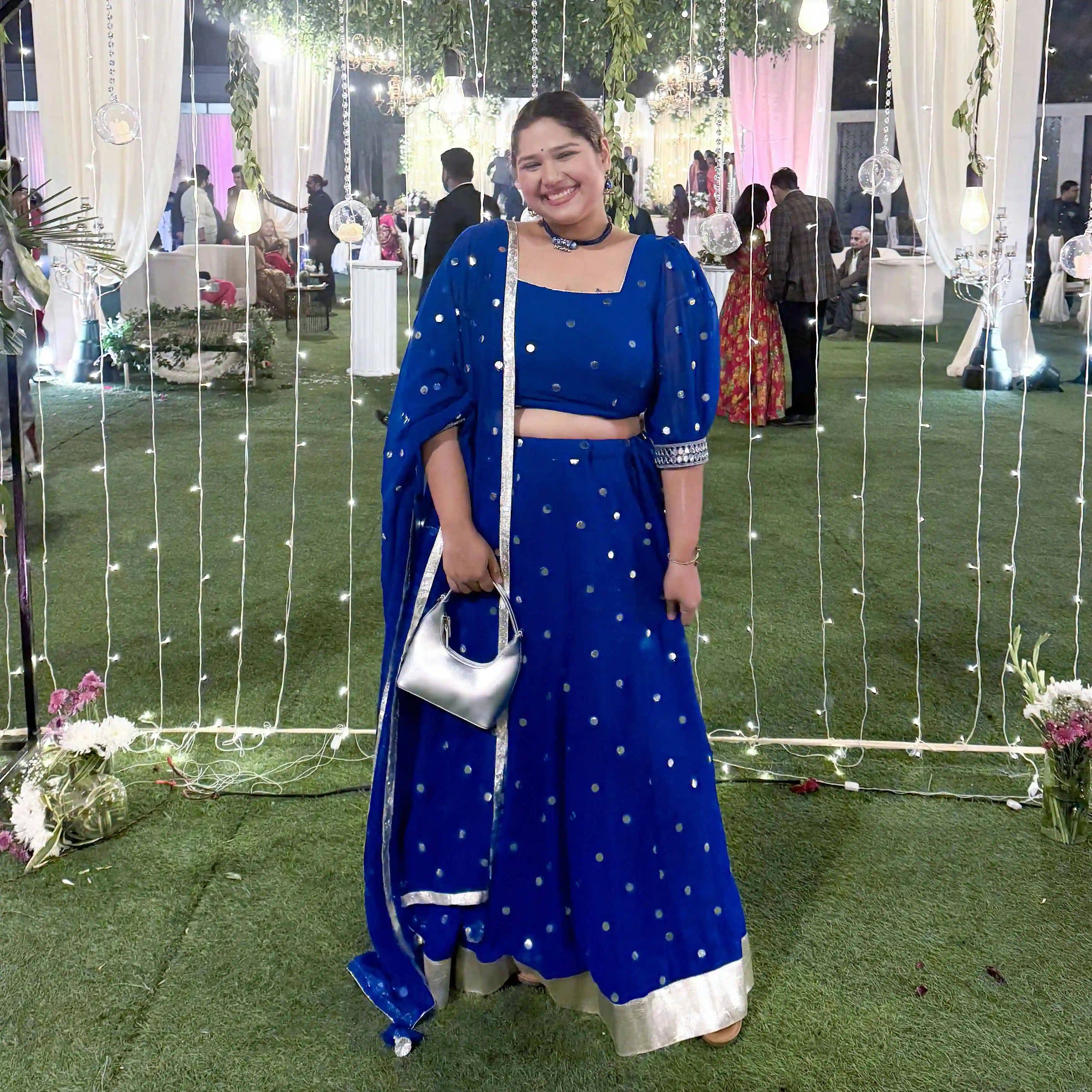 Gleaming Bay Radiance Georgette Lehenga Set