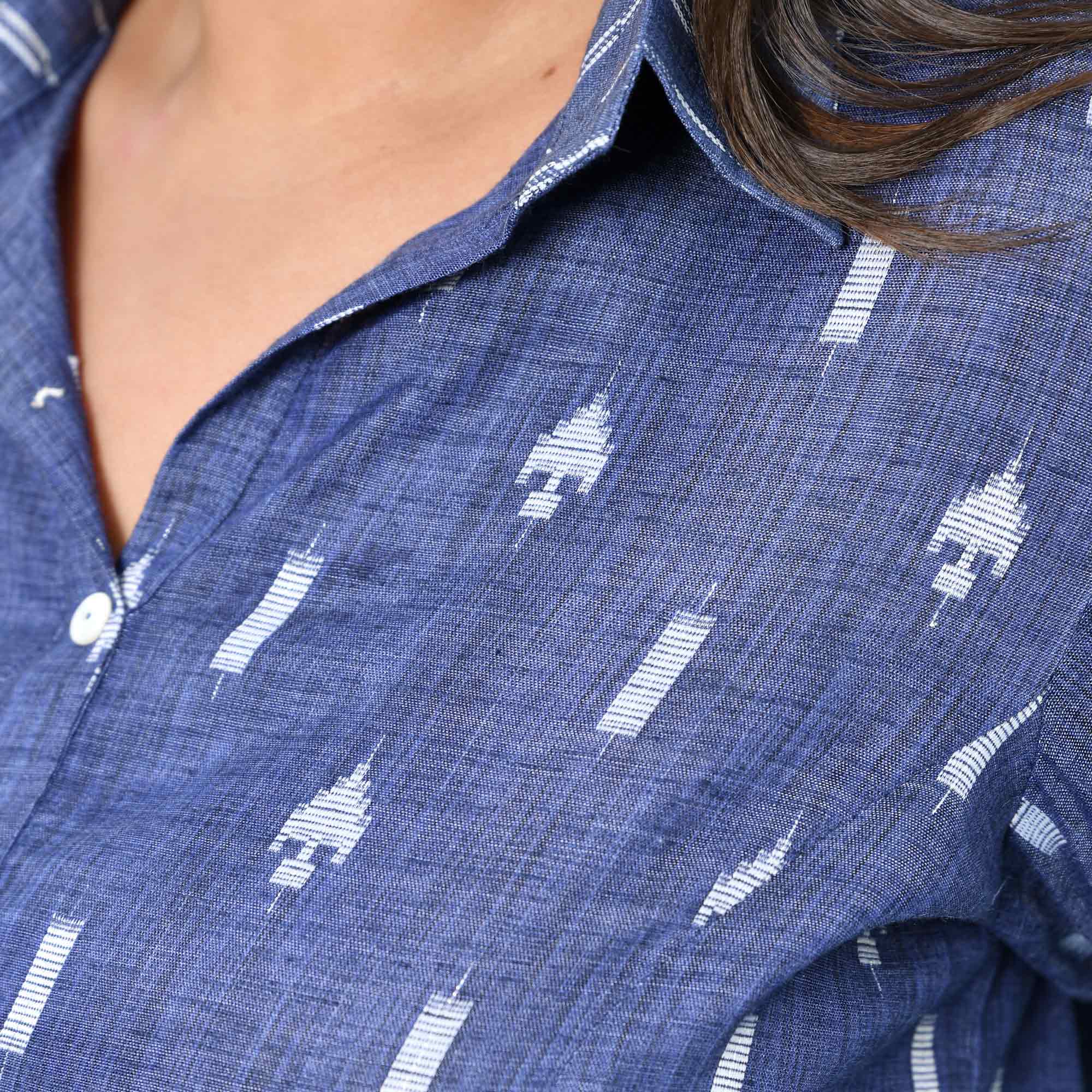 Moonlit Mesh Denim Aline Dress