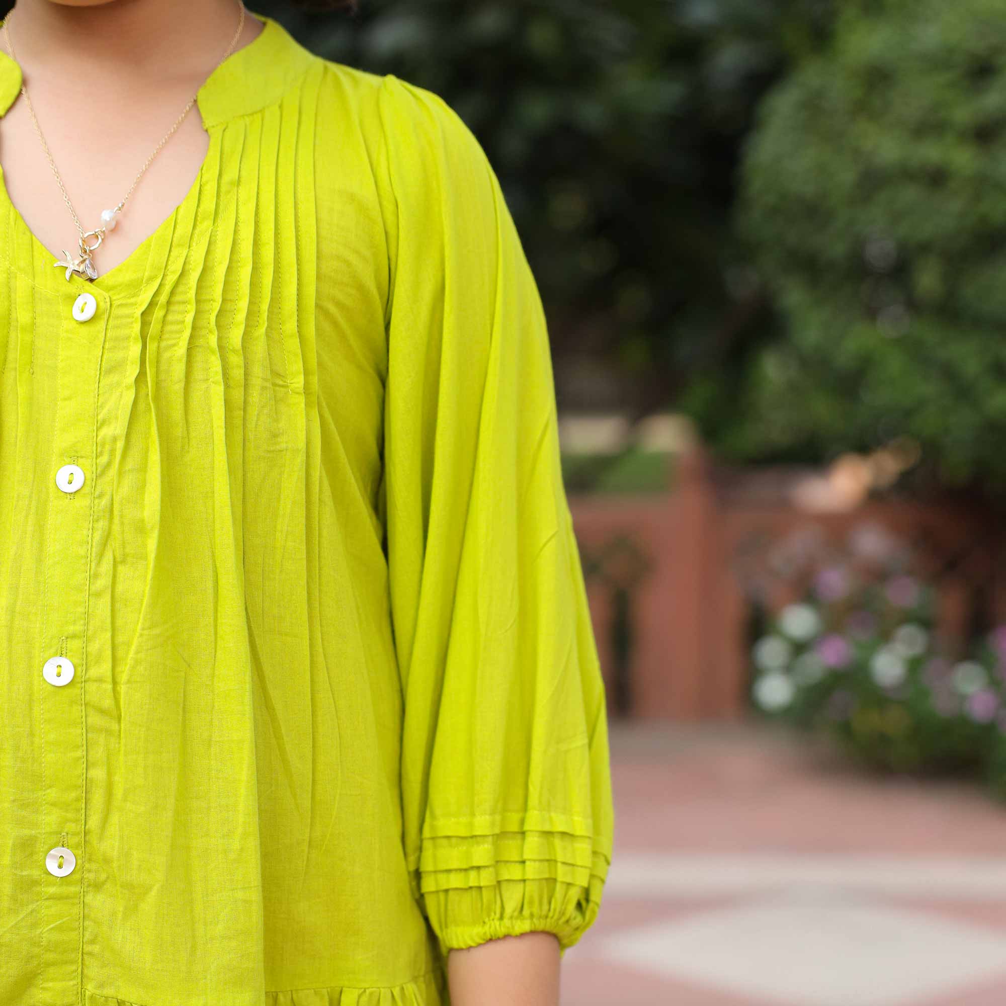 Lime Pop Kids Cotton Dress