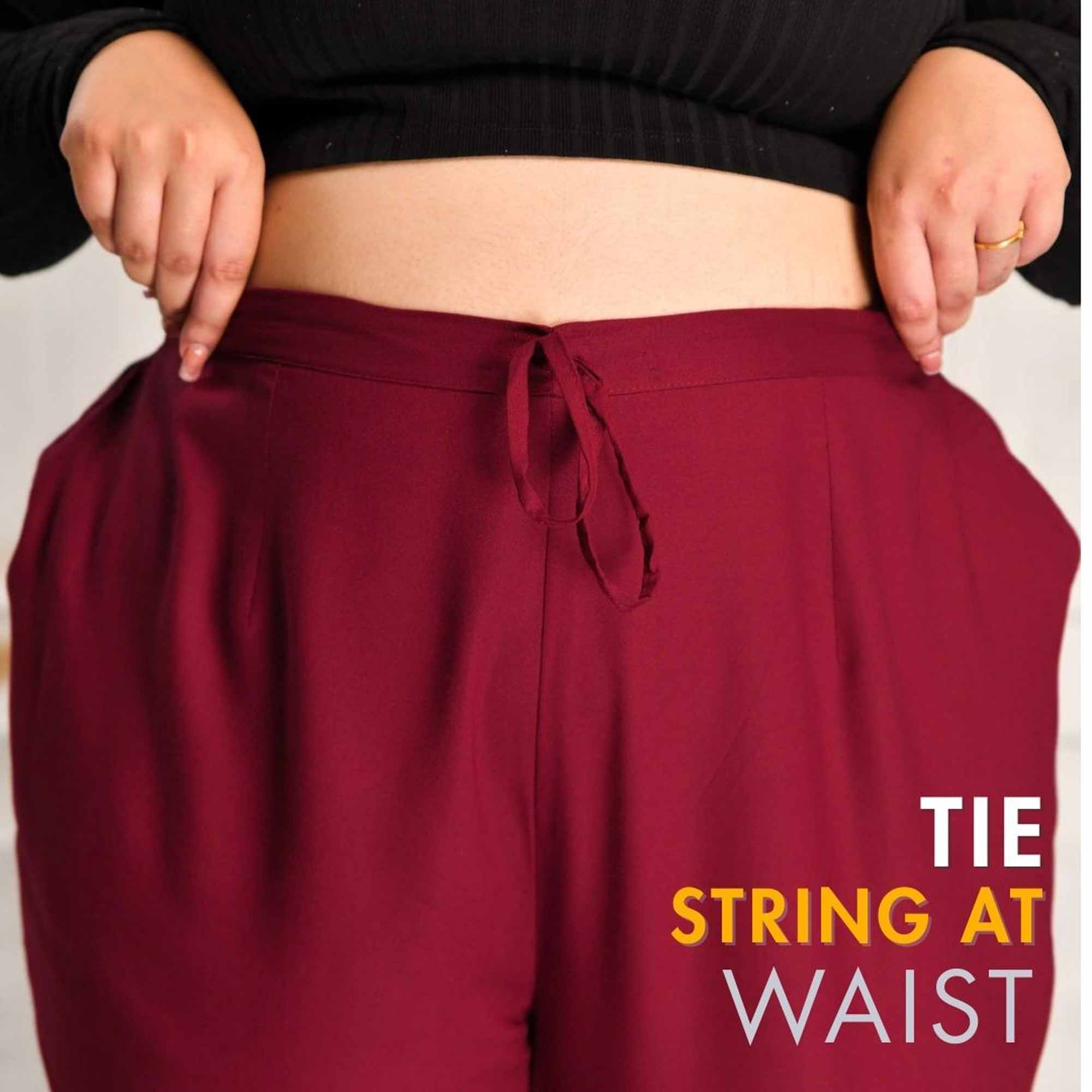 Plus Size Narrow Fit Rayon Pants