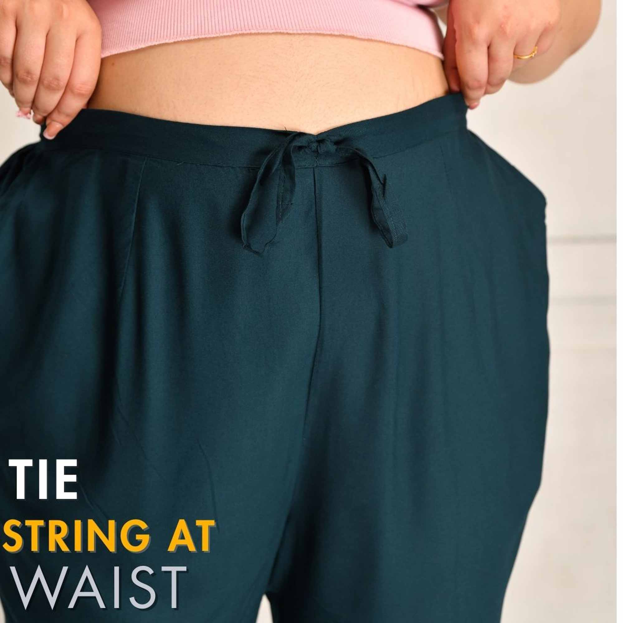 Plus Size Narrow Fit Rayon Pants