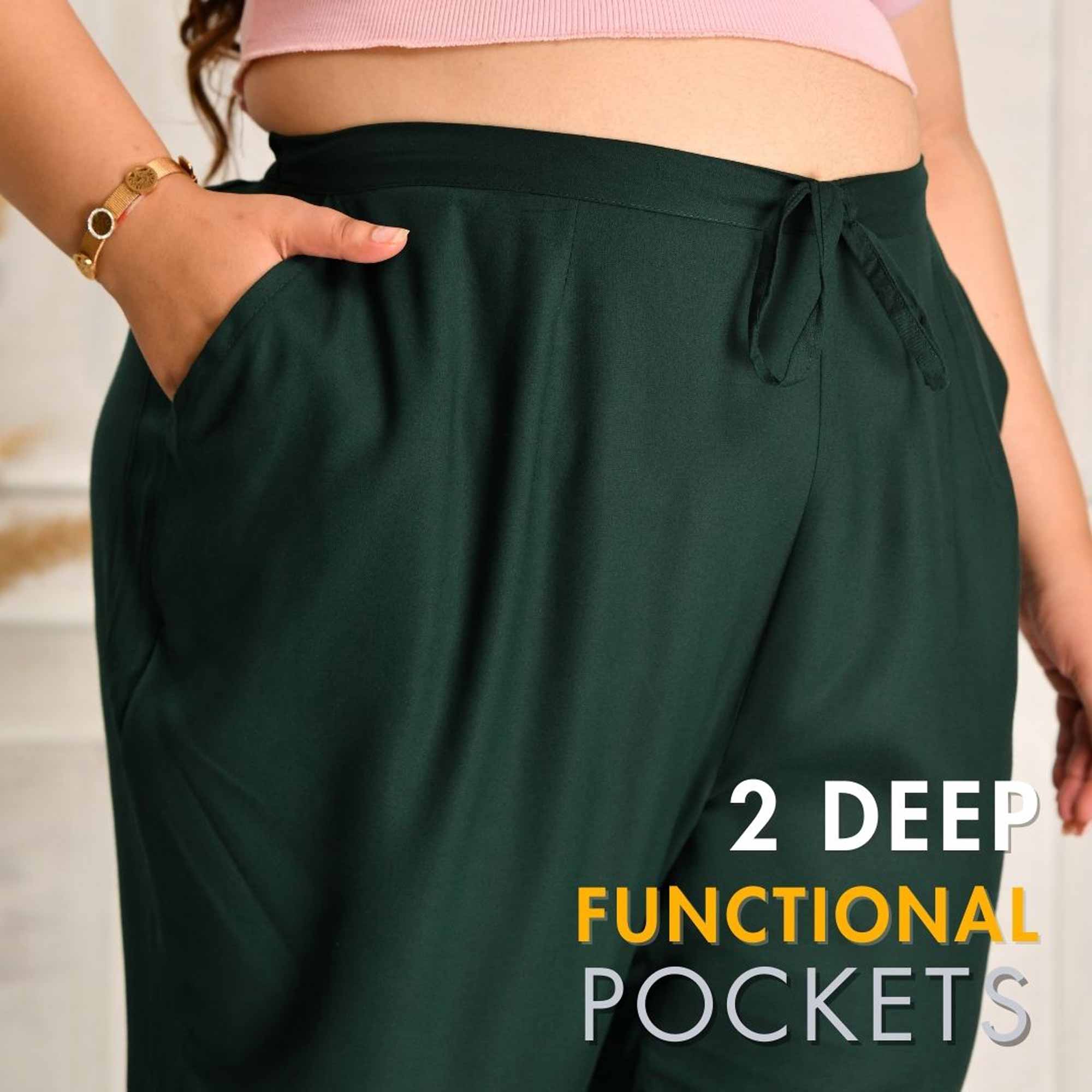 Plus Size Narrow Fit Rayon Pants