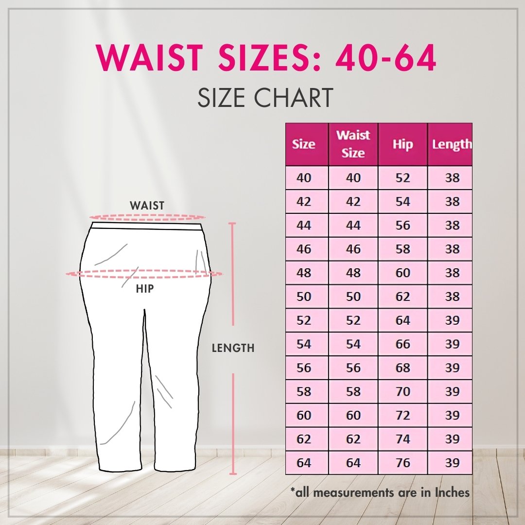 Plus Size Narrow Fit Pants Combo 1 (Black, Beige, White)