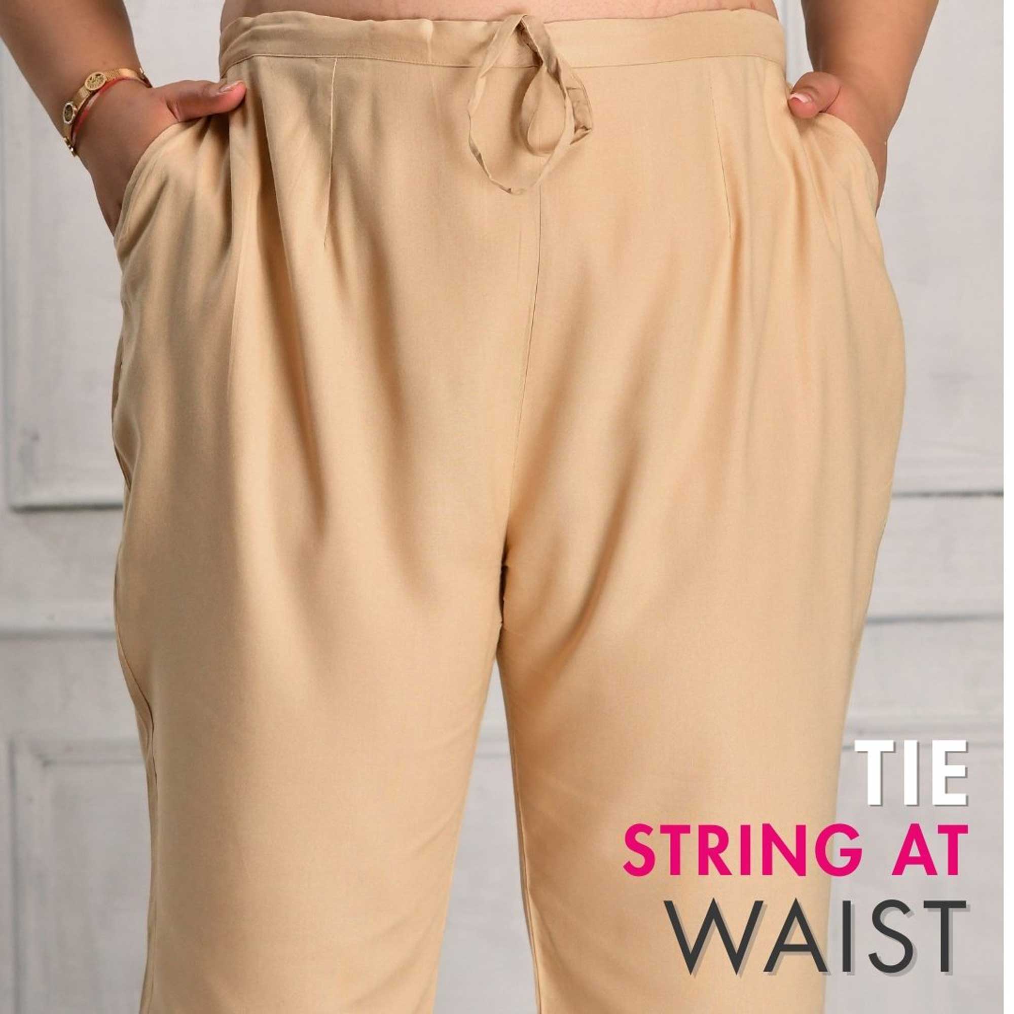 Plus Size Narrow Fit Rayon Pants