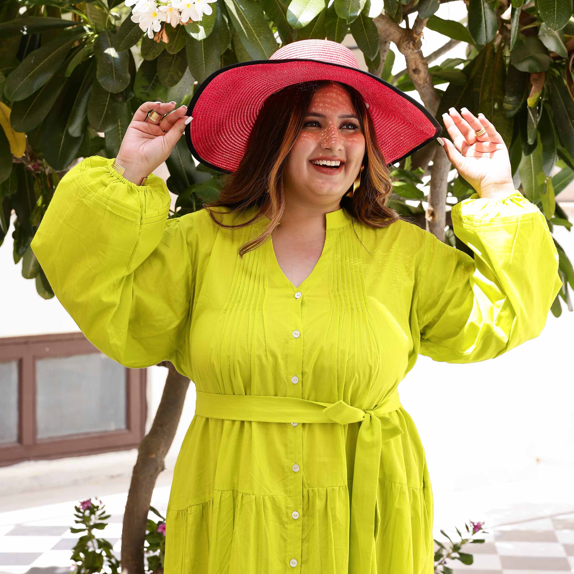 Lime Pop Cotton Dress