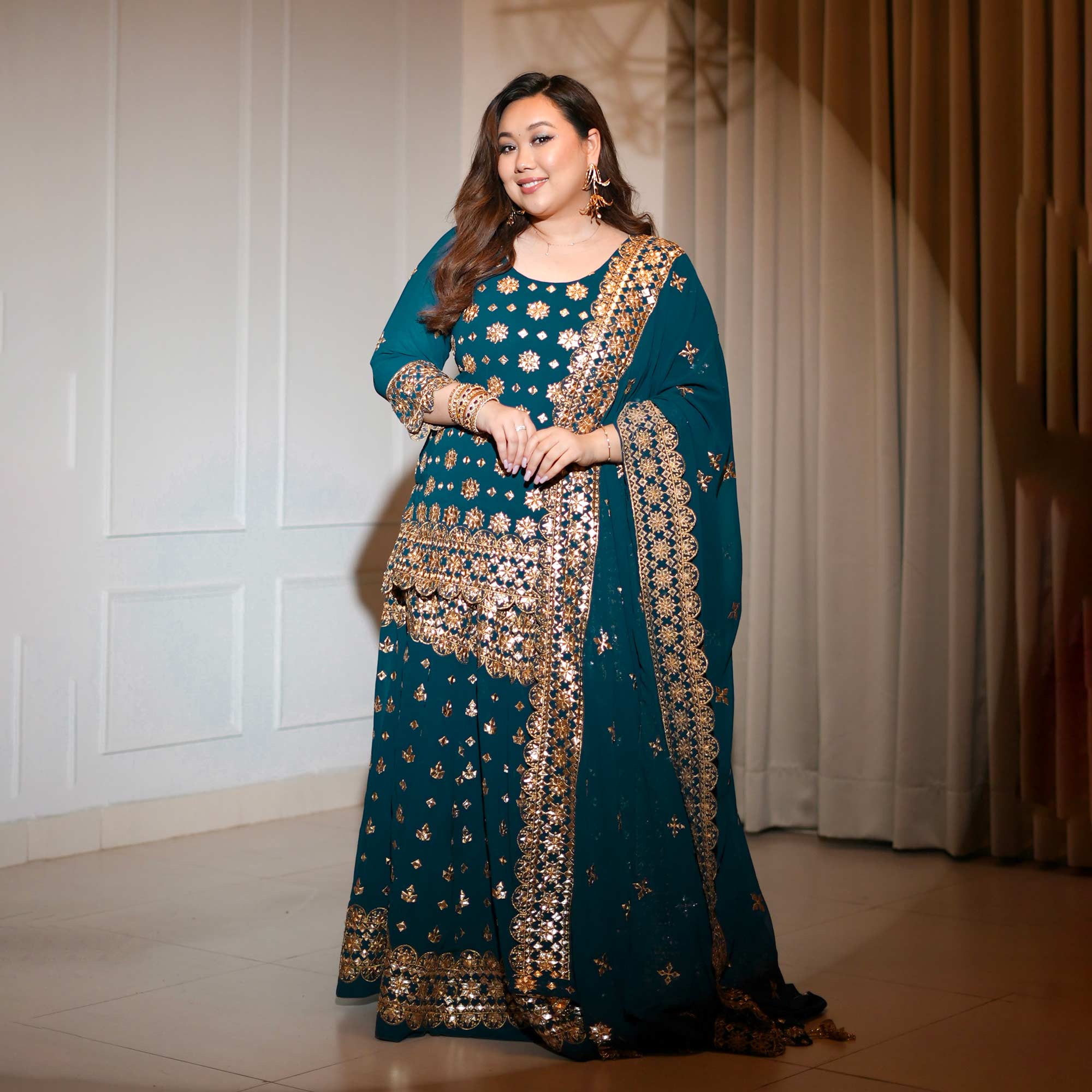 Georgette With Printed, Gota Patti With Layered Can-Can Net Lehenga Choli
