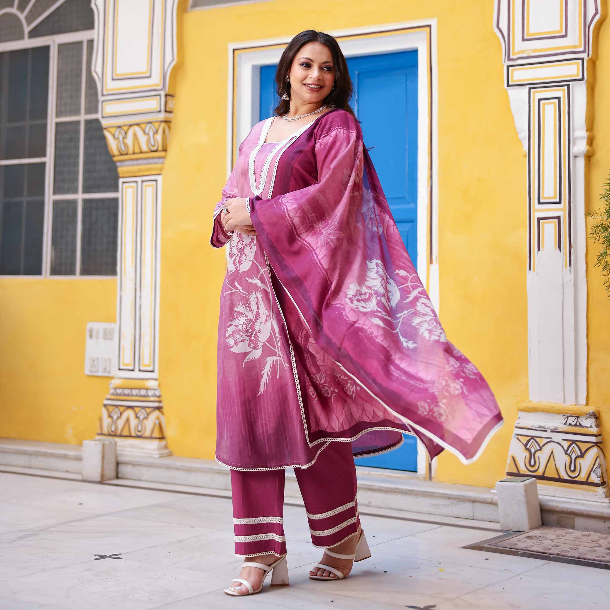 Petunia Mist Summer Story Cotton Suit Set