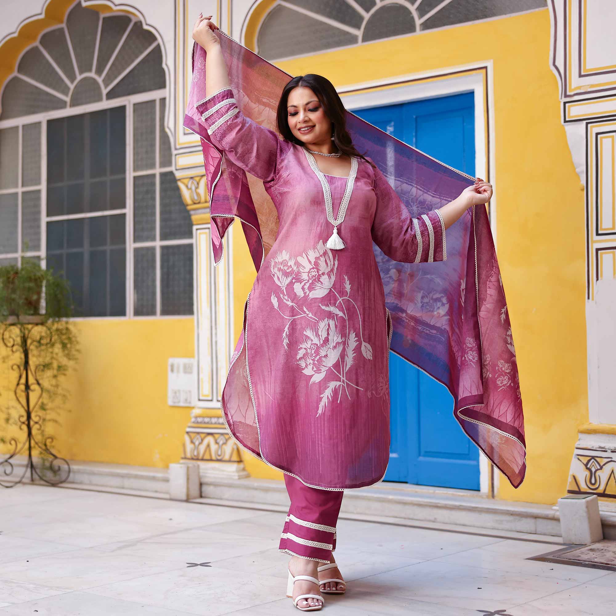 Petunia Mist Summer Story Cotton Suit Set