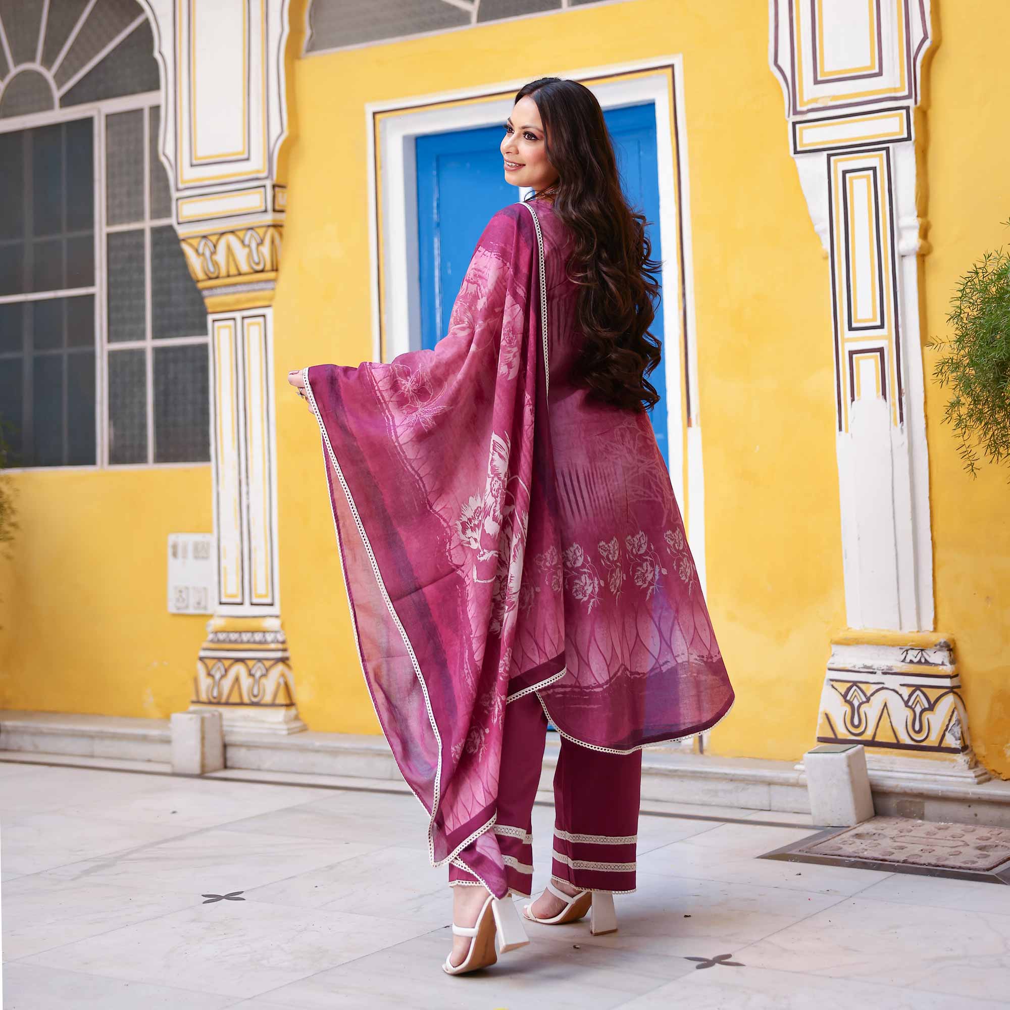 Petunia Mist Summer Story Cotton Suit Set