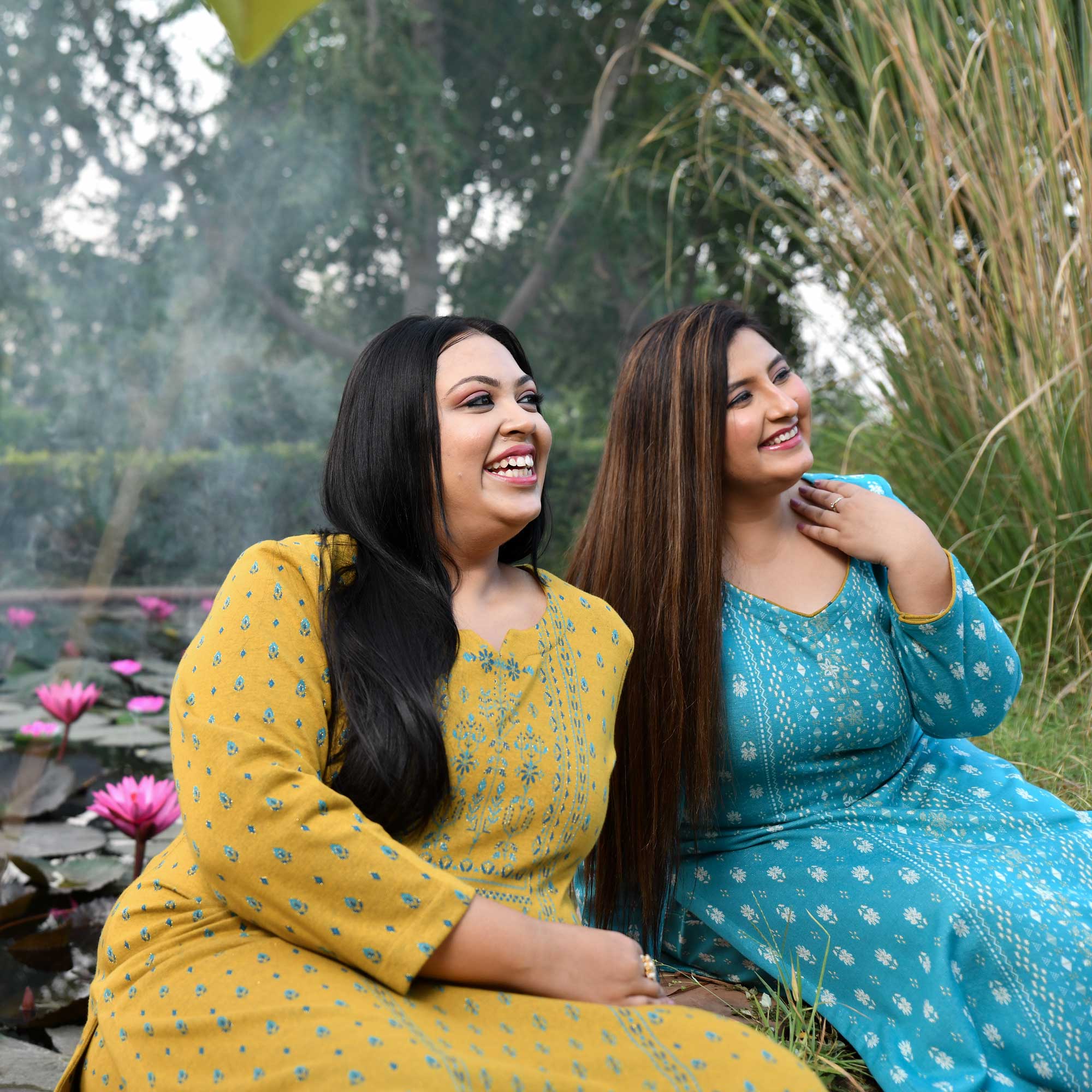 Serene Skyline Woollen Knitted Kurta