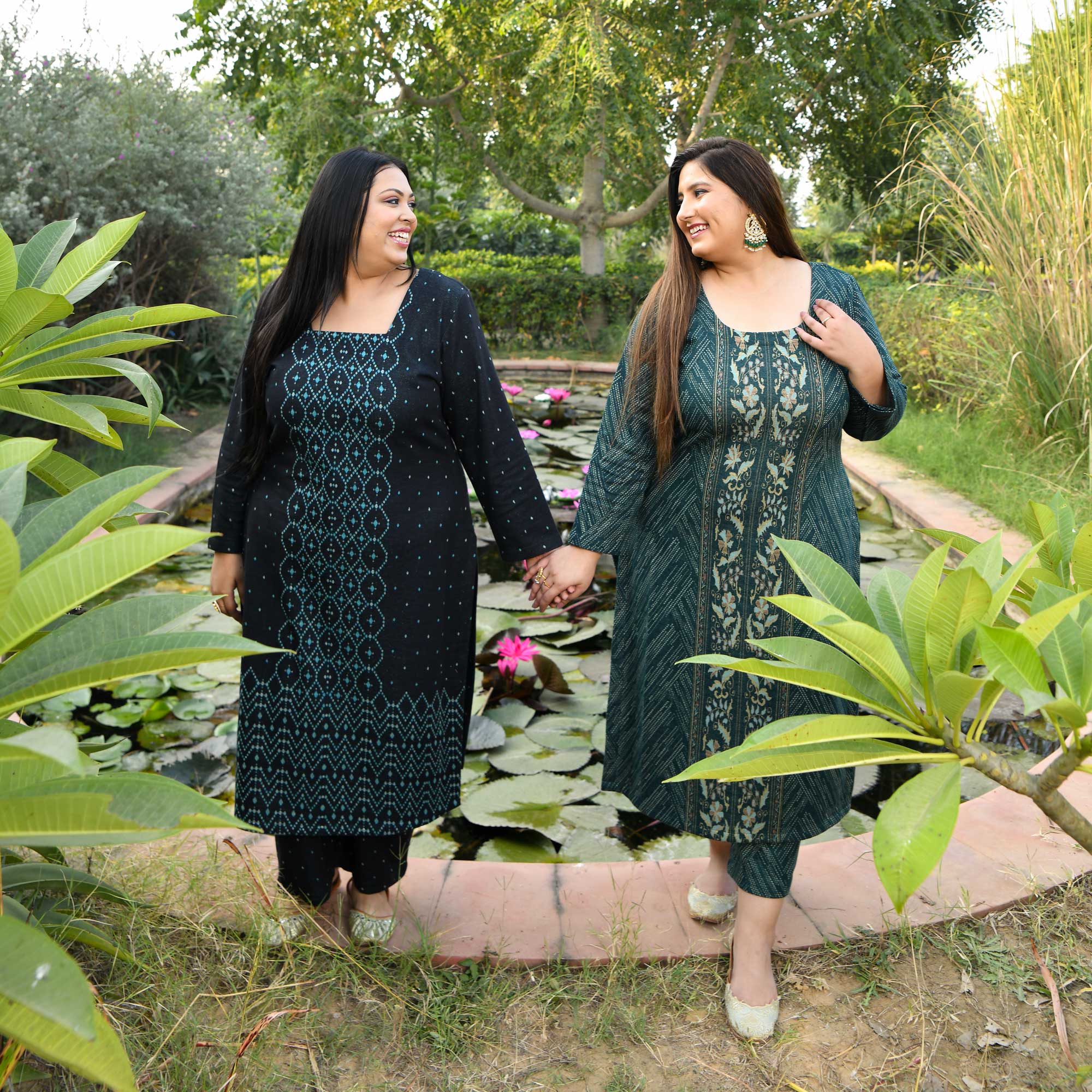 Sapphire Nightfall Woollen Knitted Kurta