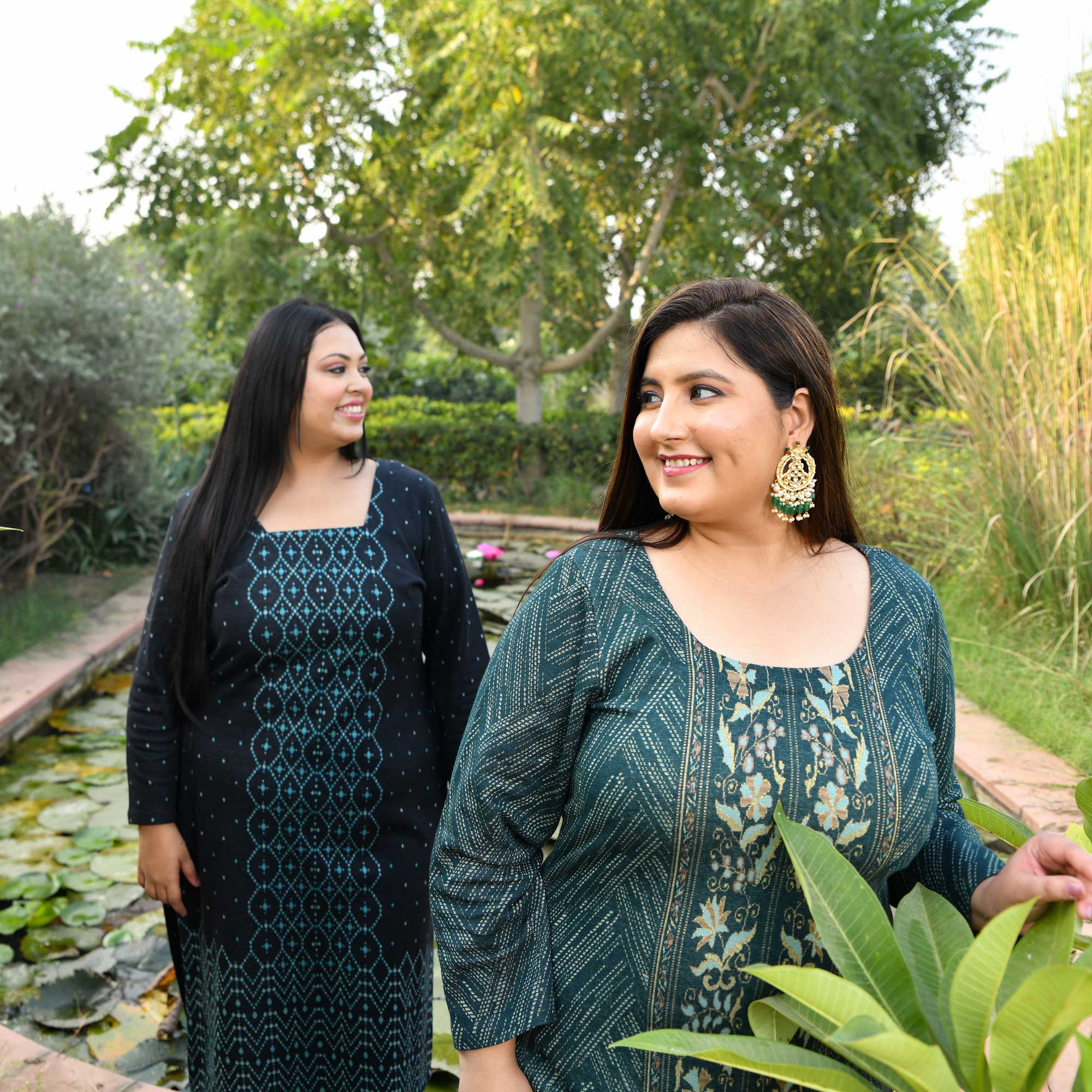 Sapphire Nightfall Woollen Knitted Kurta