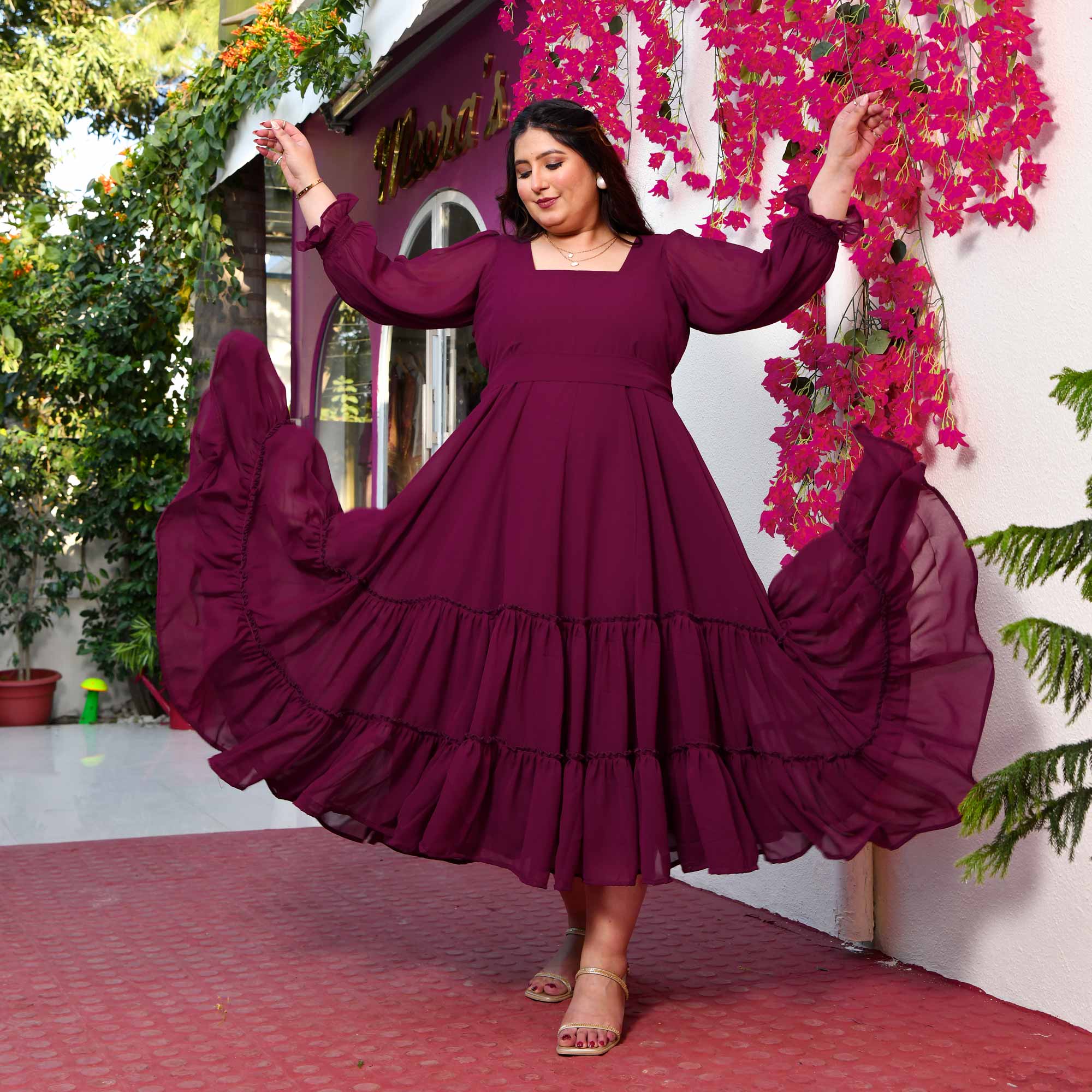 burgundy dresses for plus size ZAPAKA Women Mother of the Bride Dress Sheath Long Sleeves Chiffon Formal Dress with Sequins, Burgundy / US20W streamlined design perfect for formal occasions Crafted for comfort with a flattering plus Unique Vintage Plus Size Burgundy