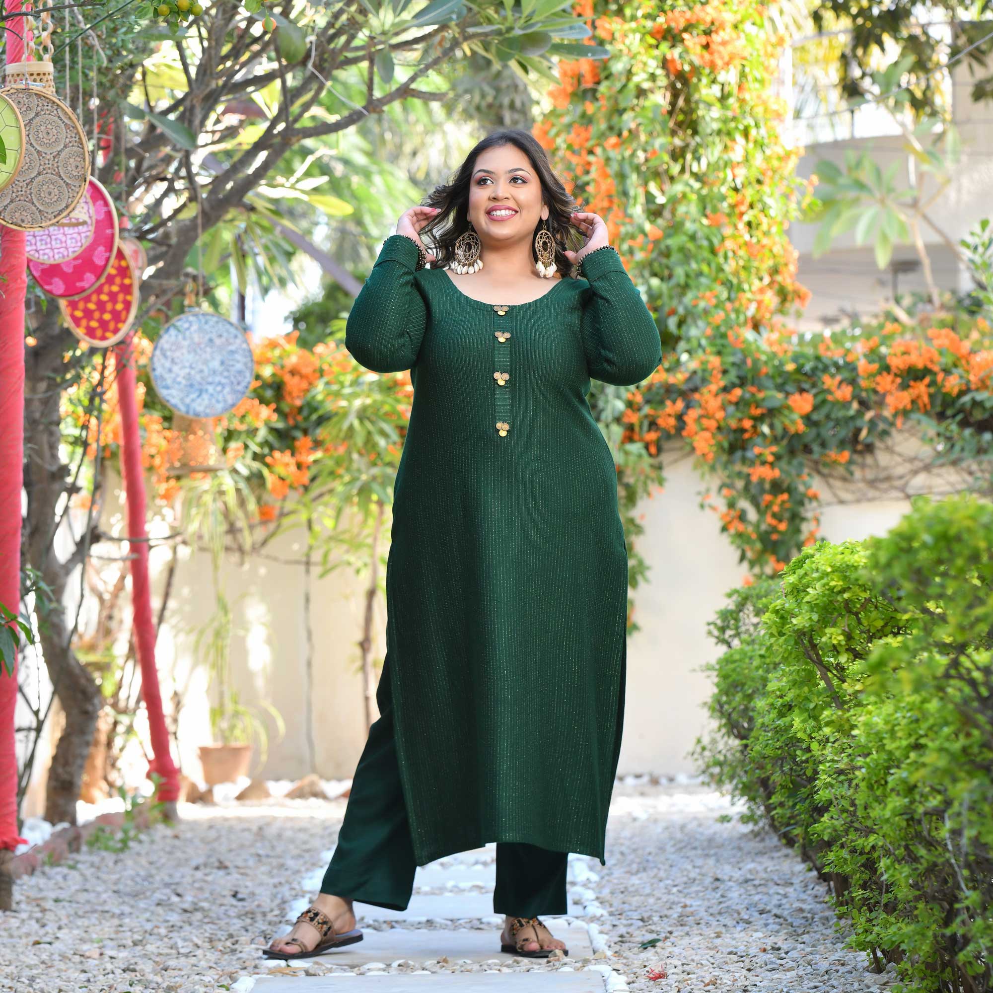 Mossy Depths Woollen Kurta