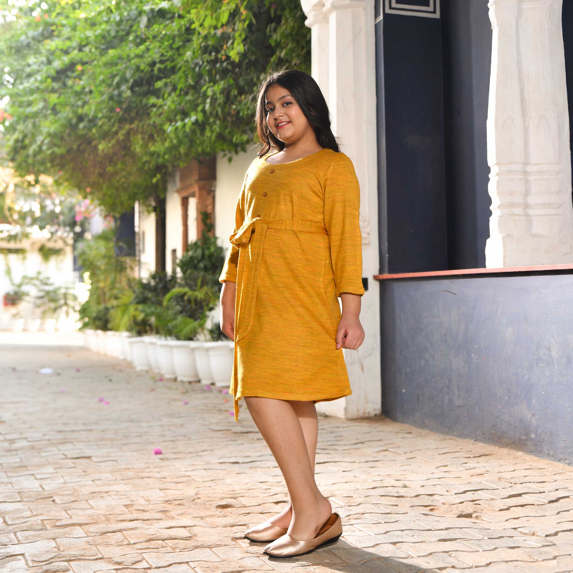 Woollen Buttercup Bliss Kids Knitted Dress