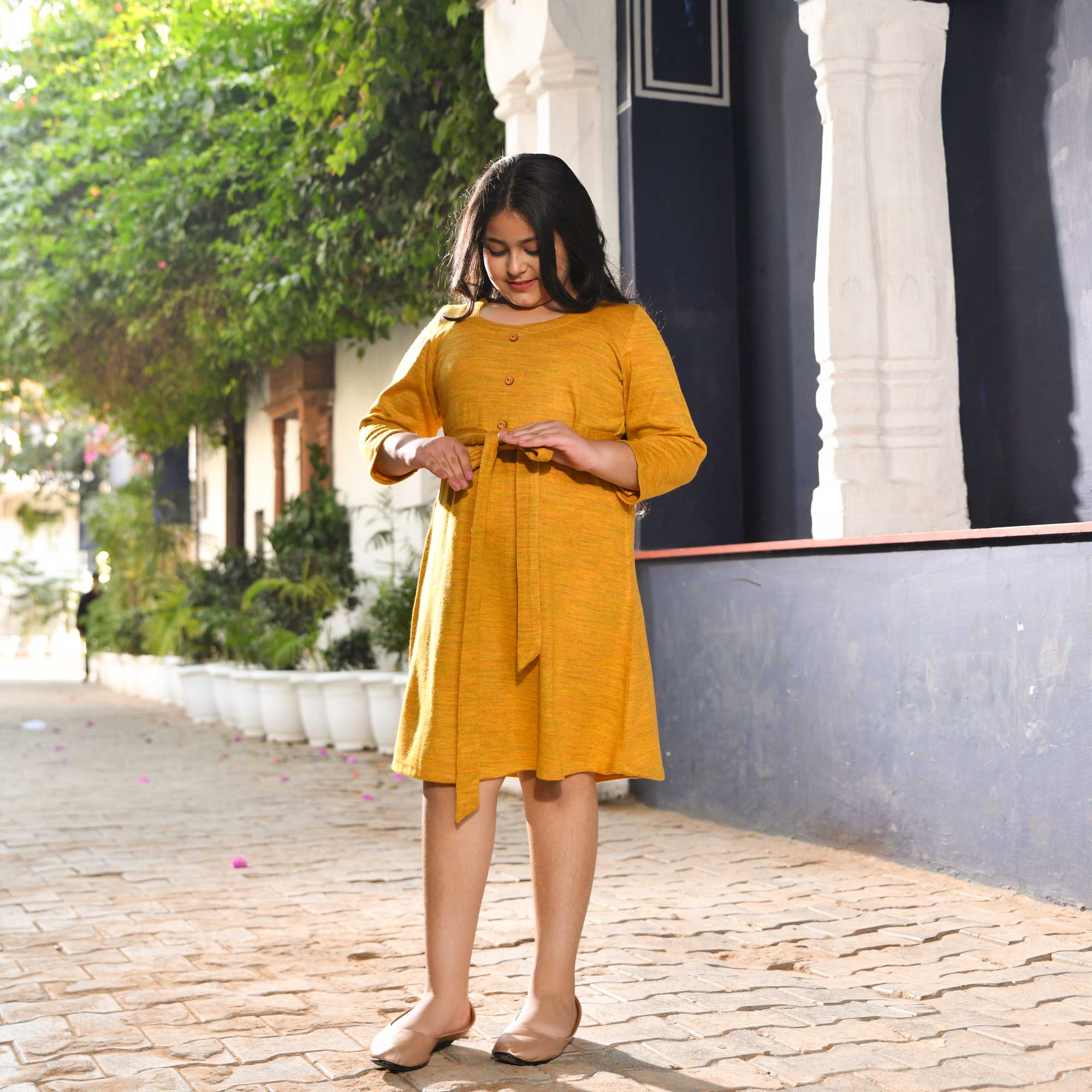 Woollen Buttercup Bliss Kids Knitted Dress