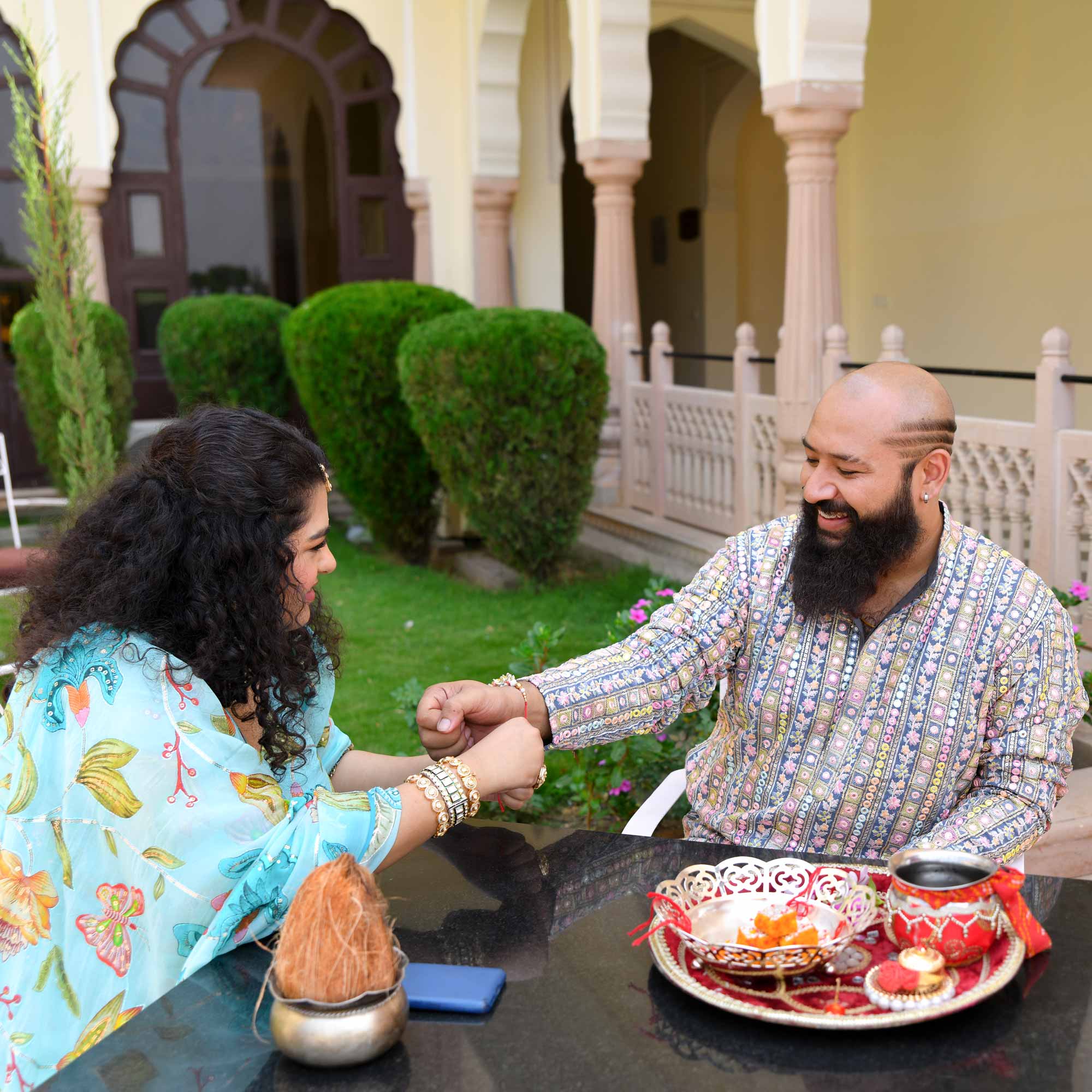 Dreamy Sky Floral Sequin Embroidered Pure Organza Lehenga Set