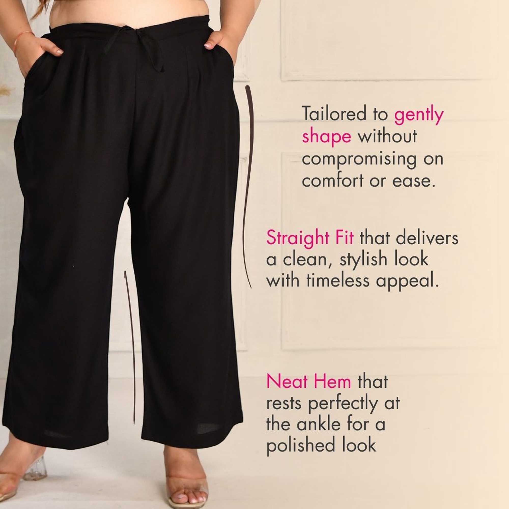 Plus Size Straight Fit Pants
