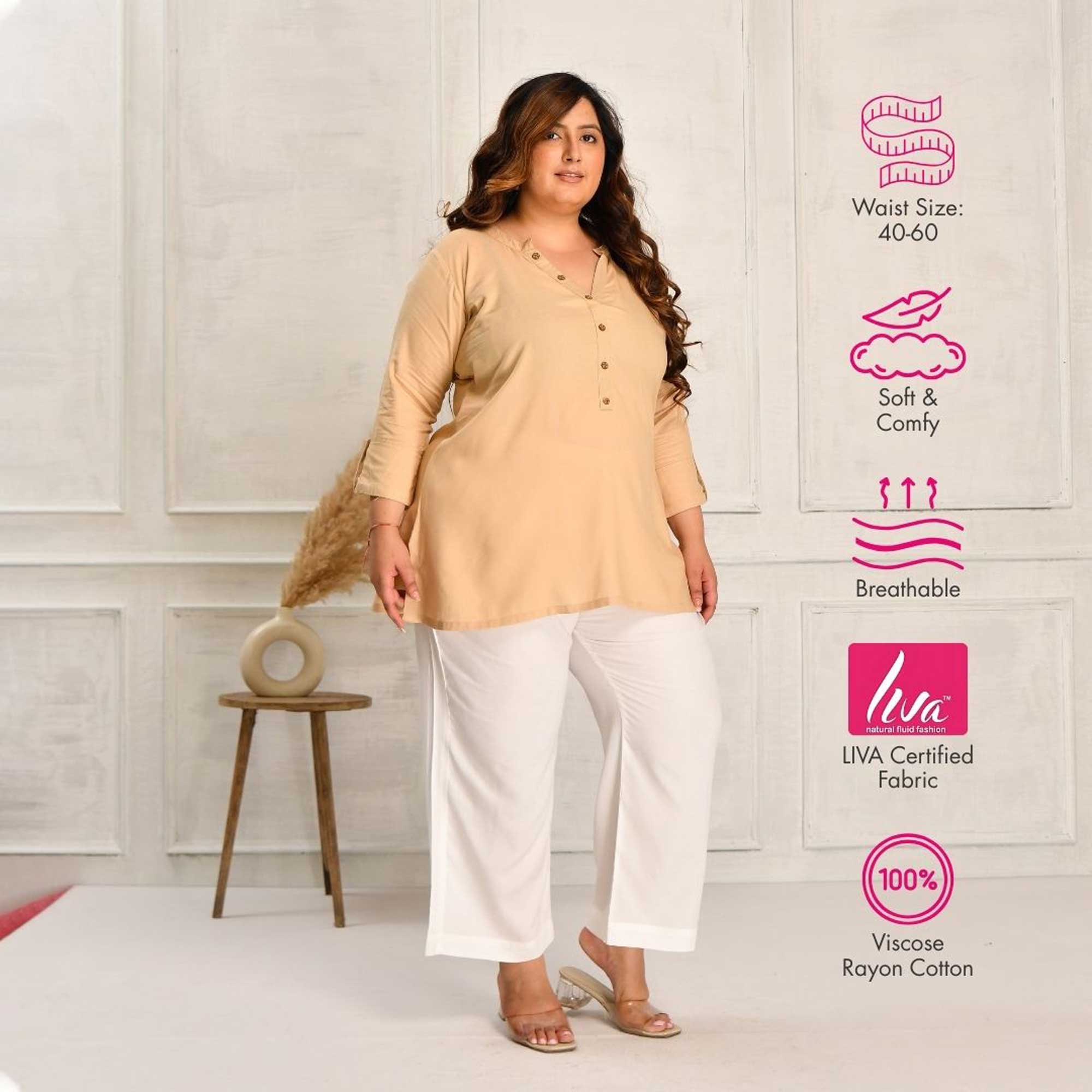 Plus Size Straight Fit Pants