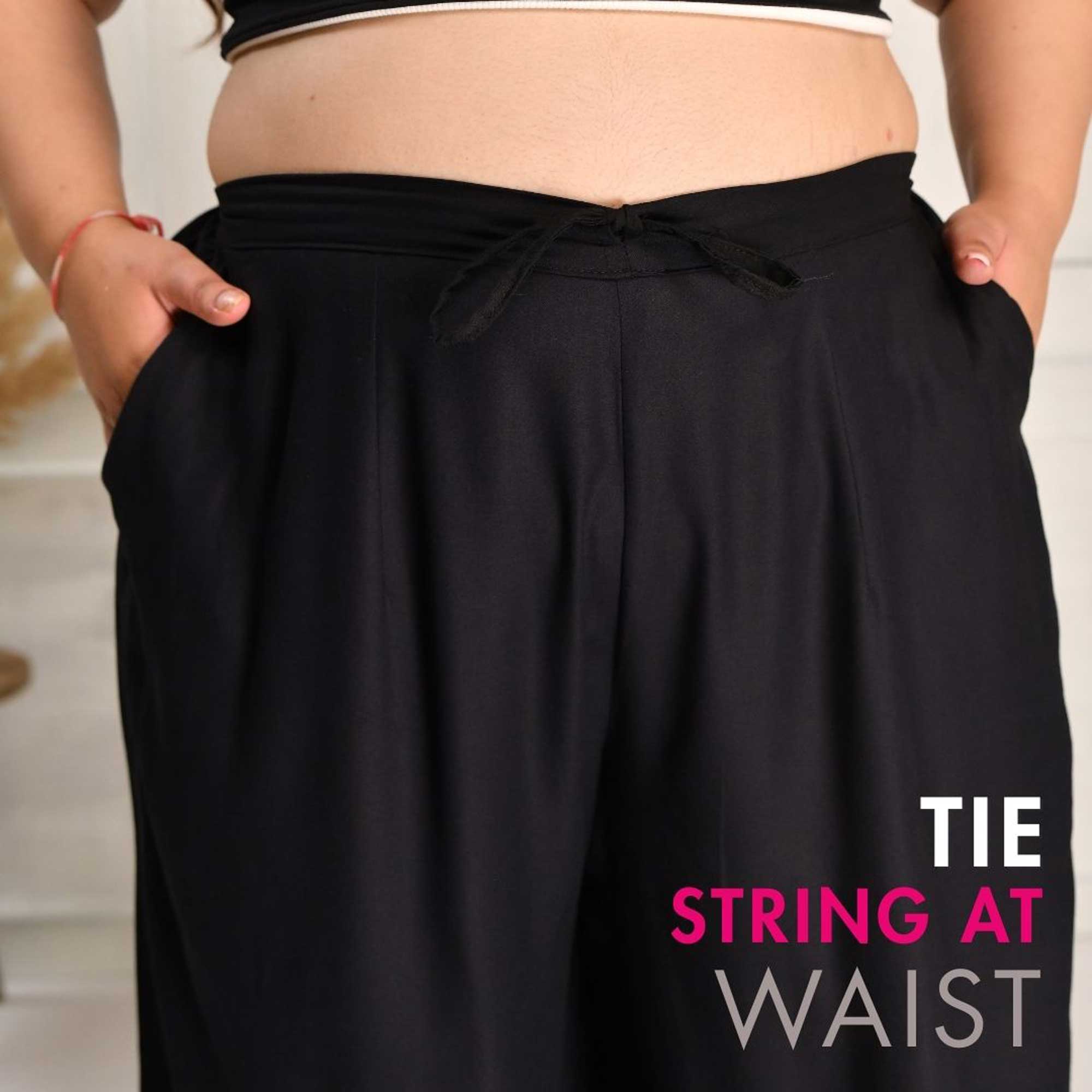 Plus Size Wide Leg Pants Combo 6 (Black, Beige, White)