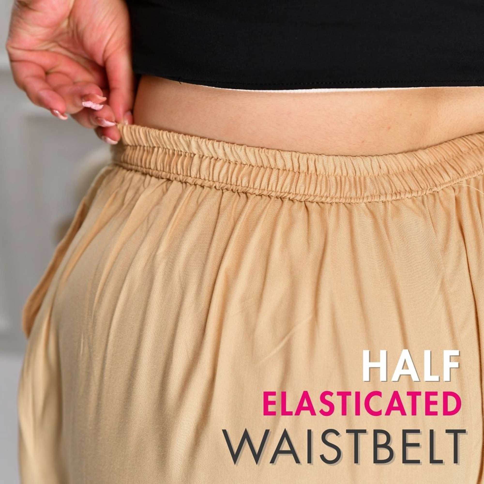 Plus Size Wide Leg Pants Combo 6 (Black, Beige, White)