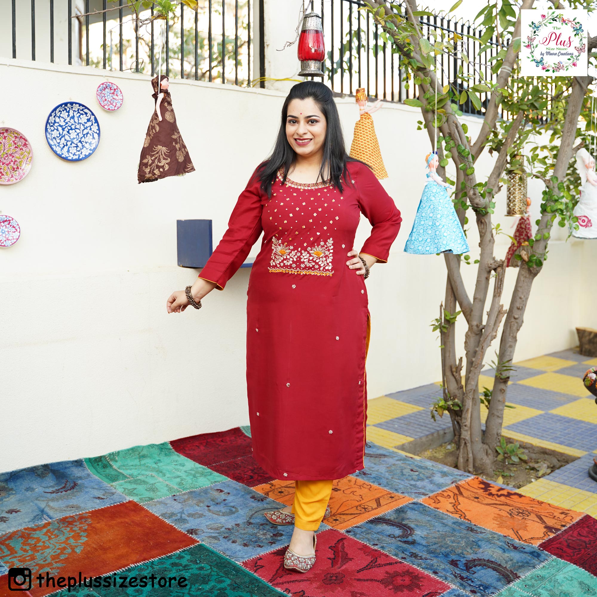 Sunny Blaze Gota Patti Handwork Kurta