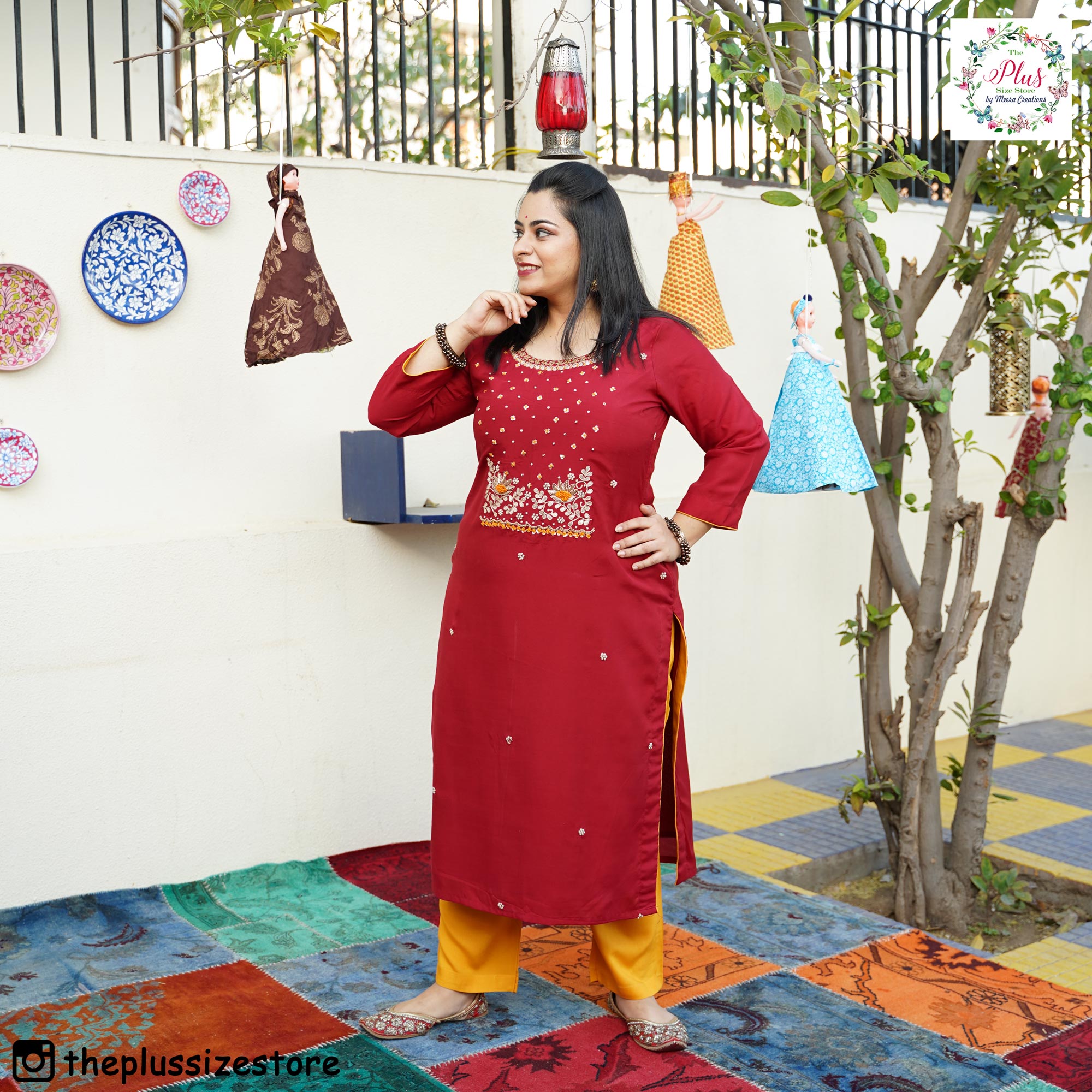 Sunny Blaze Gota Patti Handwork Kurta