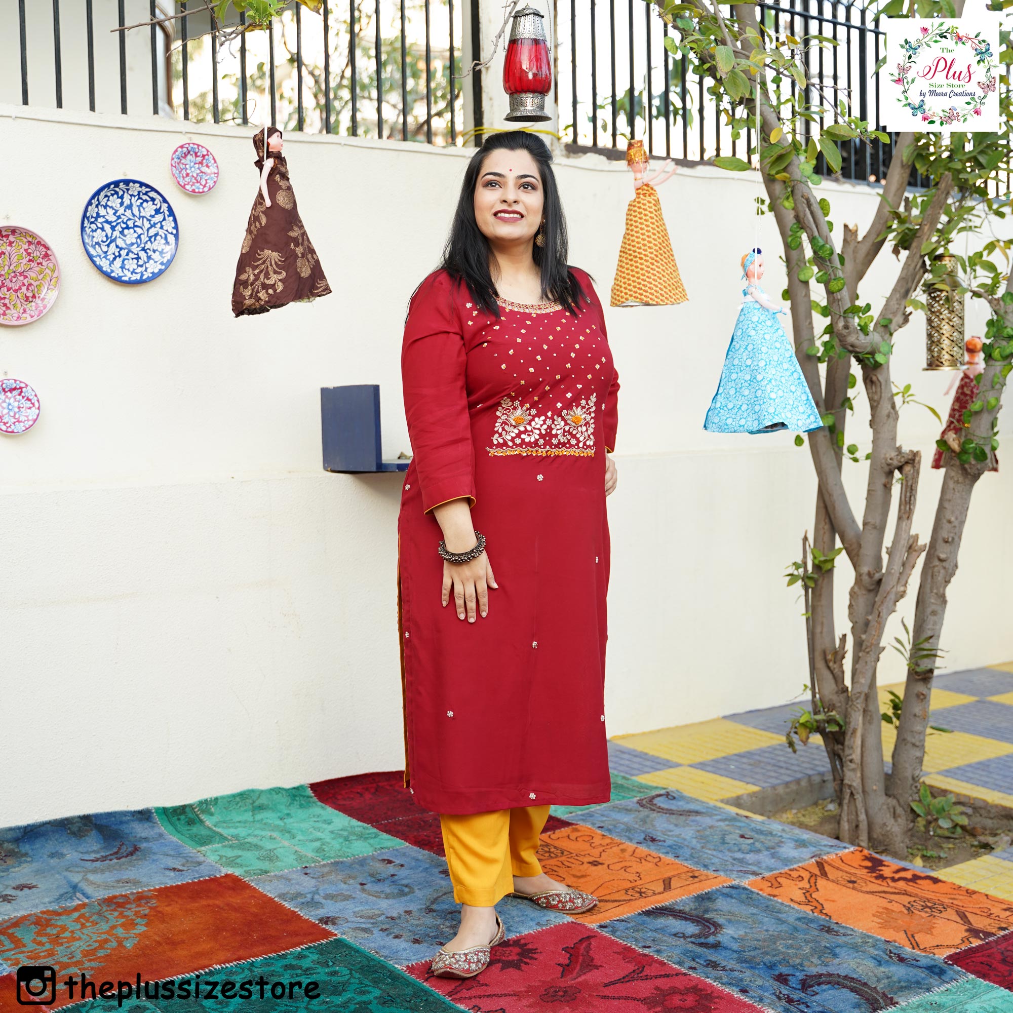 Sunny Blaze Gota Patti Handwork Kurta