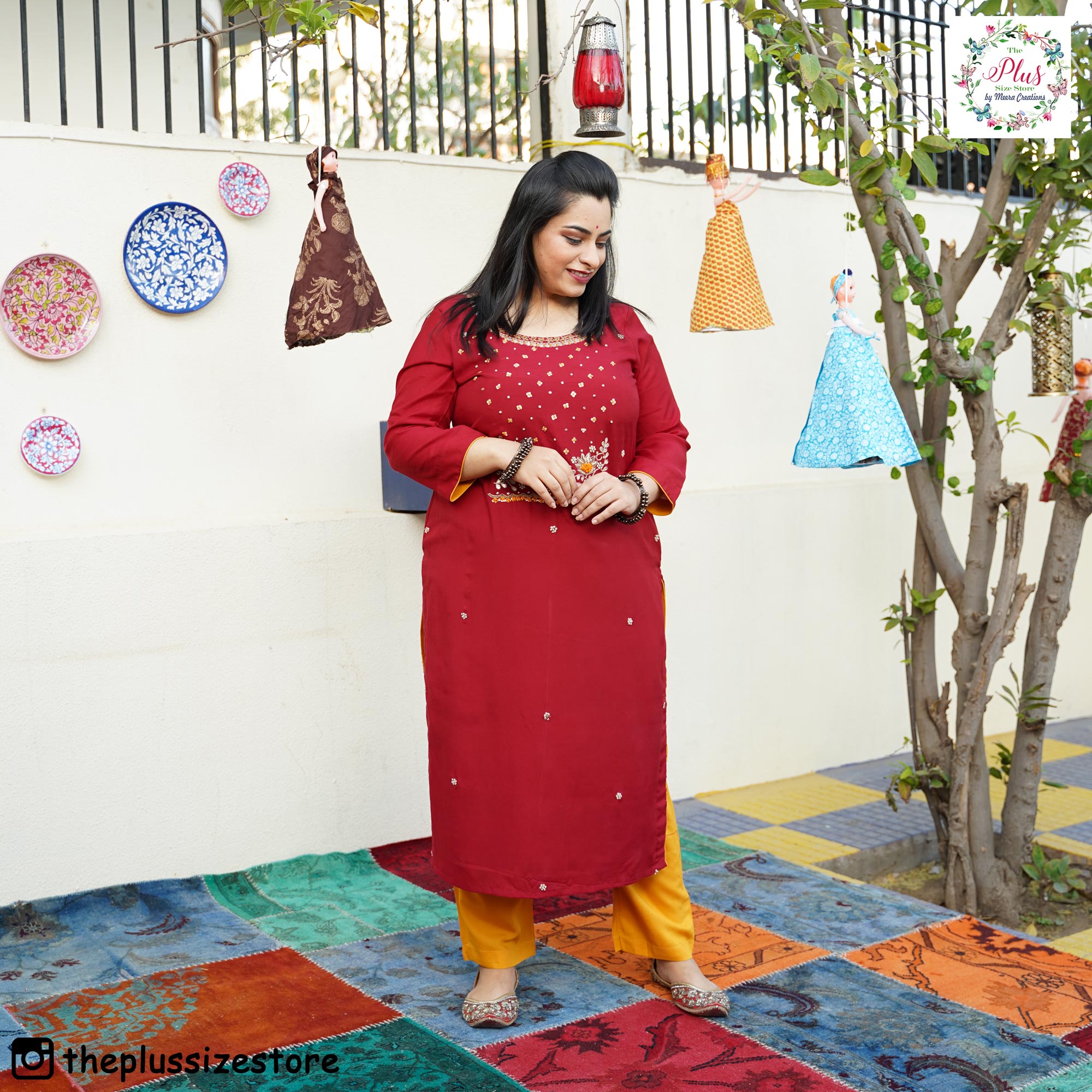 Sunny Blaze Gota Patti Handwork Kurta