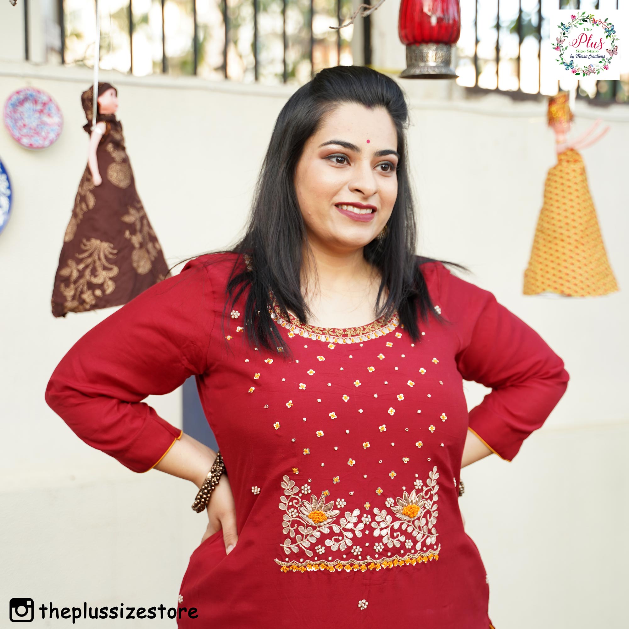 Sunny Blaze Gota Patti Handwork Kurta