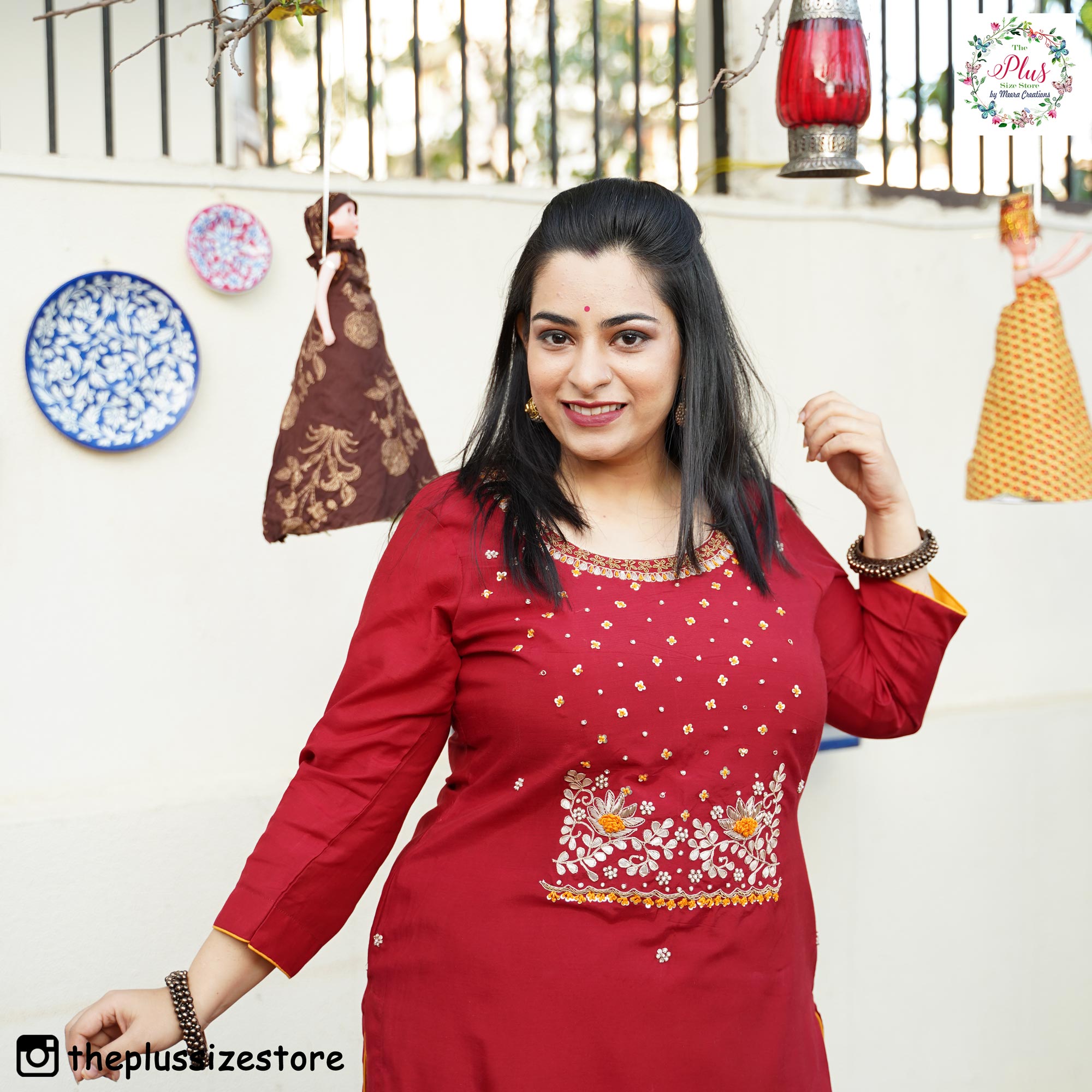 Sunny Blaze Gota Patti Handwork Kurta