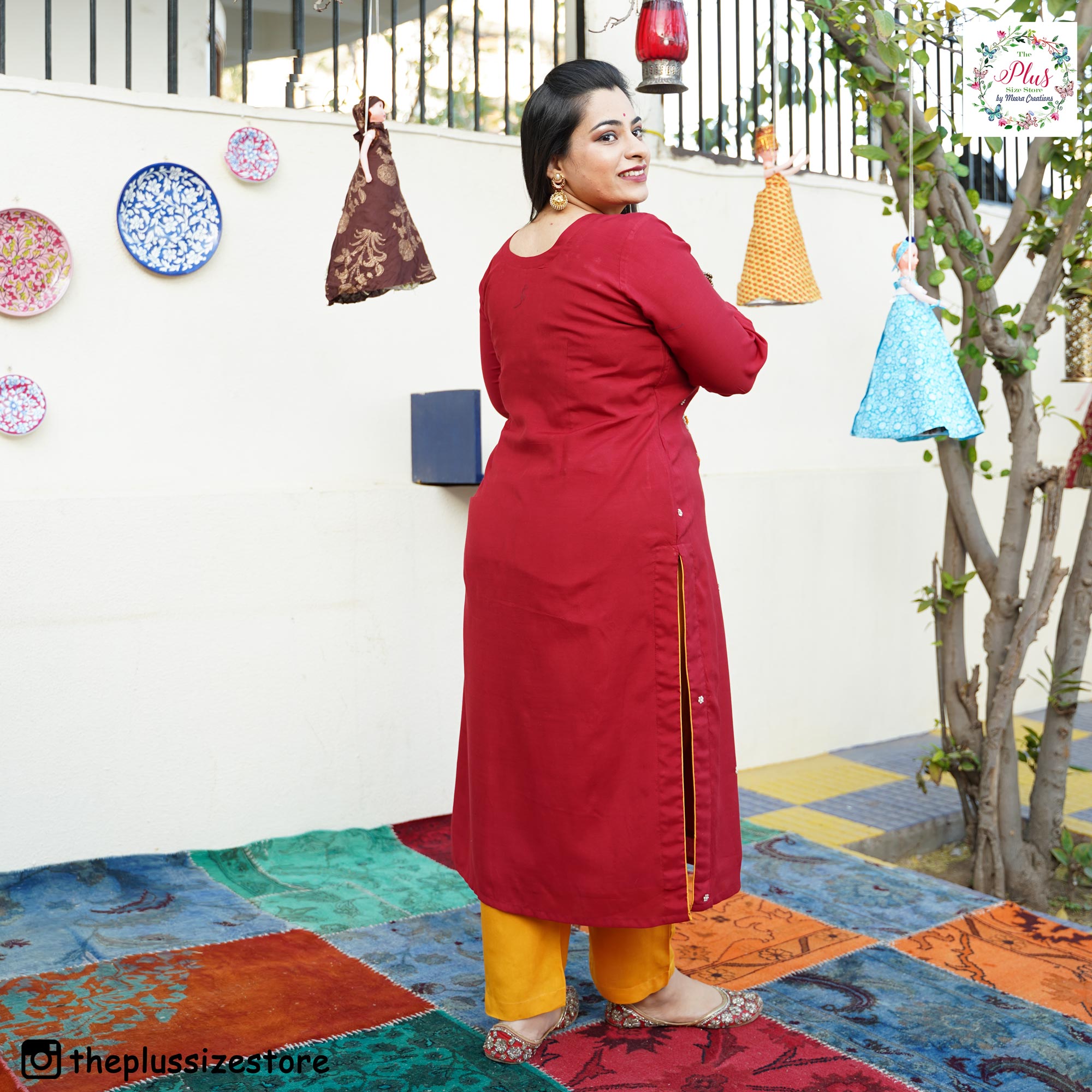 Sunny Blaze Gota Patti Handwork Kurta