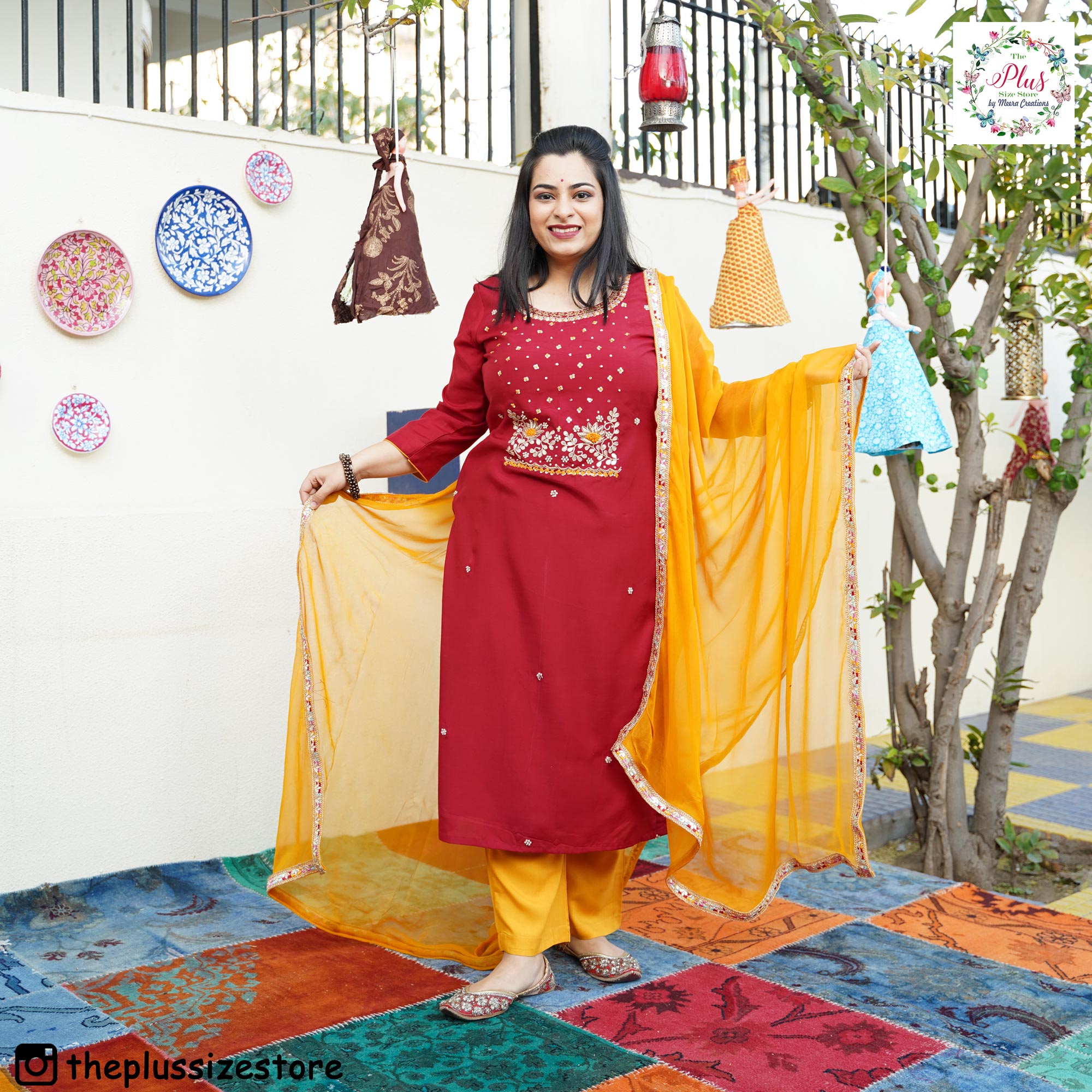 Sunny Blaze Gota Patti Handwork Kurta